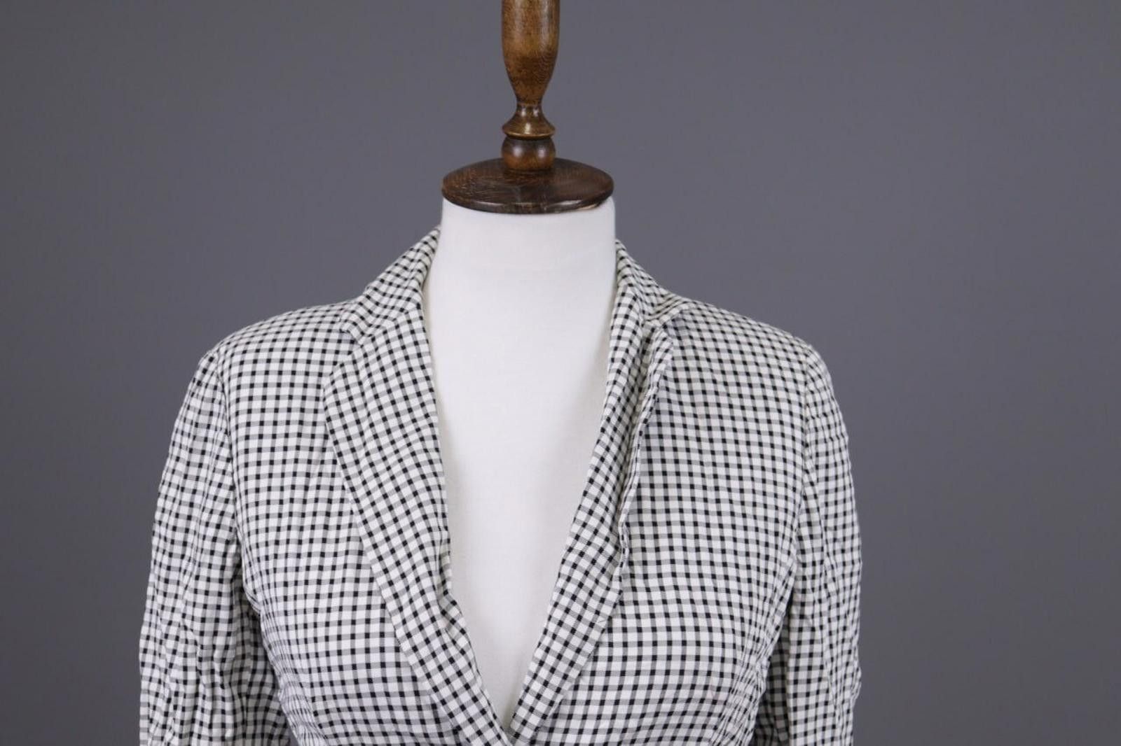 Designer Max Mara White & Black Blazer Jacket Size I 40 / USA 6 Size M / US 6-8 / IT 42-44 - 3 Thumbnail