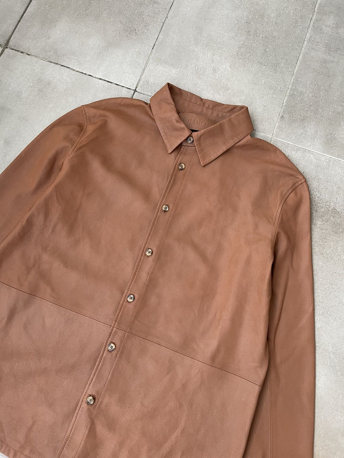 Other !DS! SS23 Studio ID Andrew Brown Leather Shirt Size US M / EU 48-50 / 2 - 13 Thumbnail