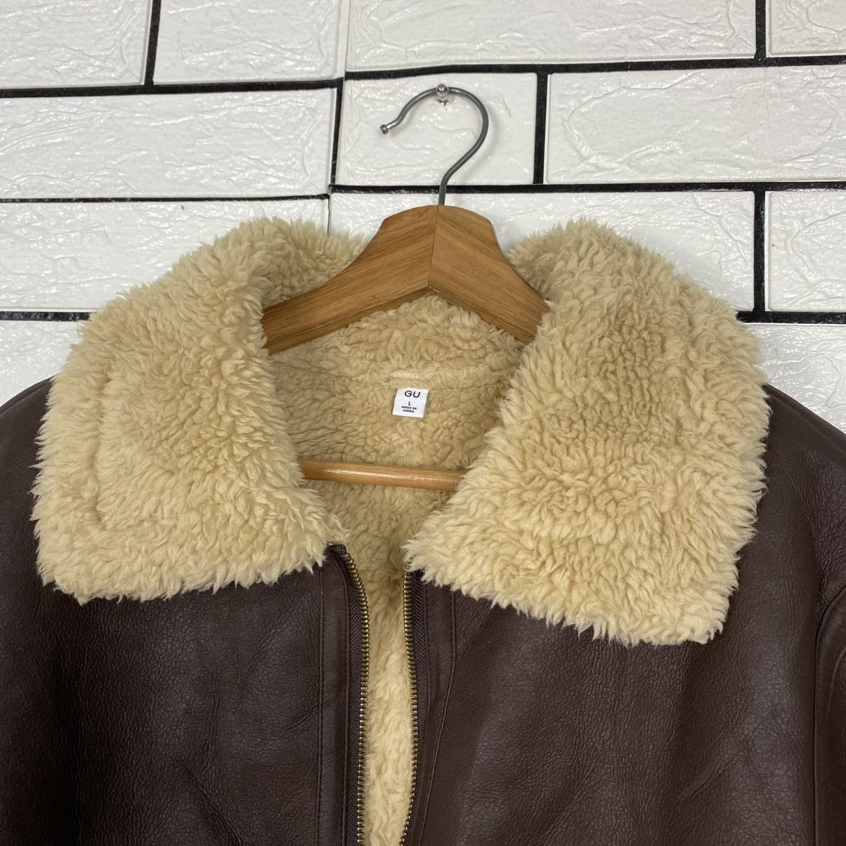 Japanese Brand 🔥VTG SOFT LEATHER JACKET SHEARLING BLANKET GU ISSEY MIYAKE Size US L / EU 52-54 / 3 - 18 Thumbnail