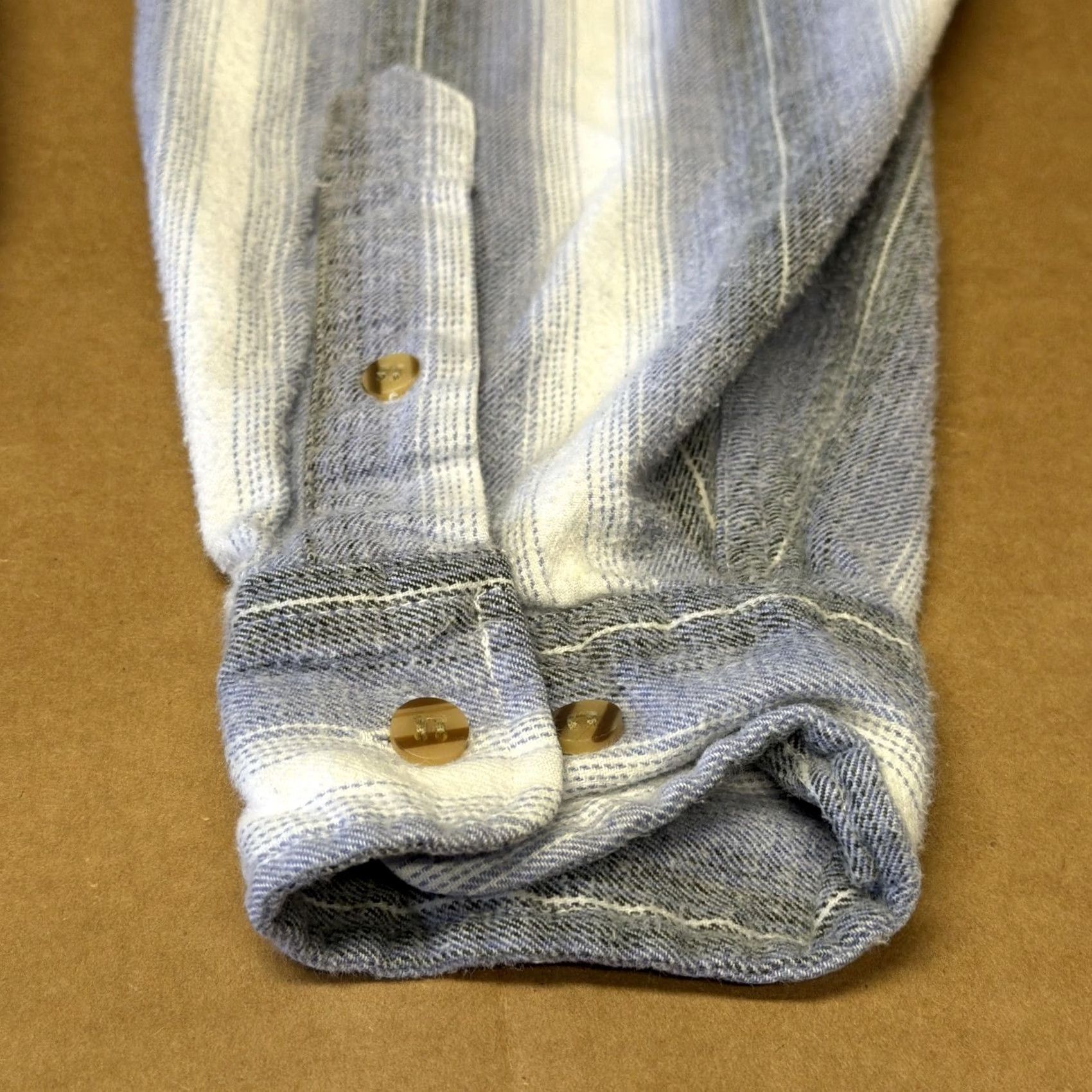 Vintage VINTAGE Greatland Apparel Shirt Mens XLT Blue Striped Flannel Button Down Long Sleeve Size US XL / EU 56 / 4 - 5 Thumbnail