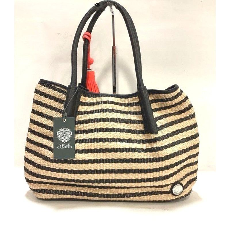 Vince Camuto Vince Camuto Harlo Leather Striped Woven Travel Tote Bag Size ONE SIZE - 2 Thumbnail