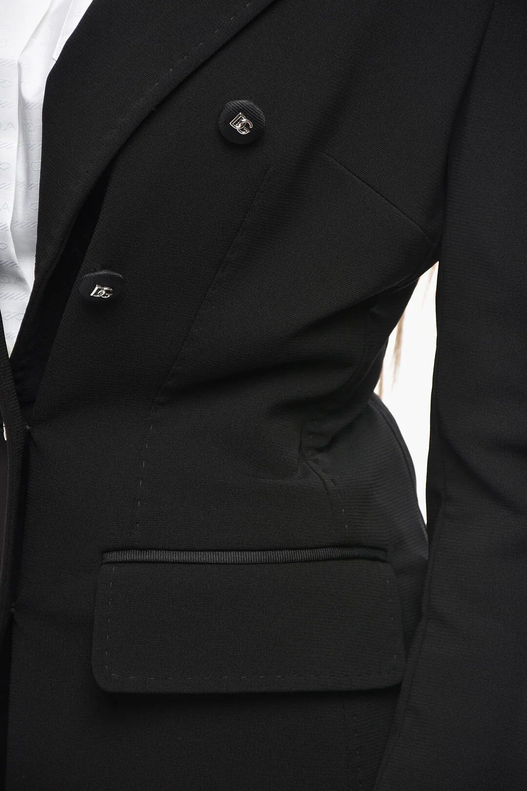 Dolce & Gabbana og1mm0426 Slim-Fit Double-Breasted Blazer in Black Size S / US 4 / IT 40 - 3 Thumbnail
