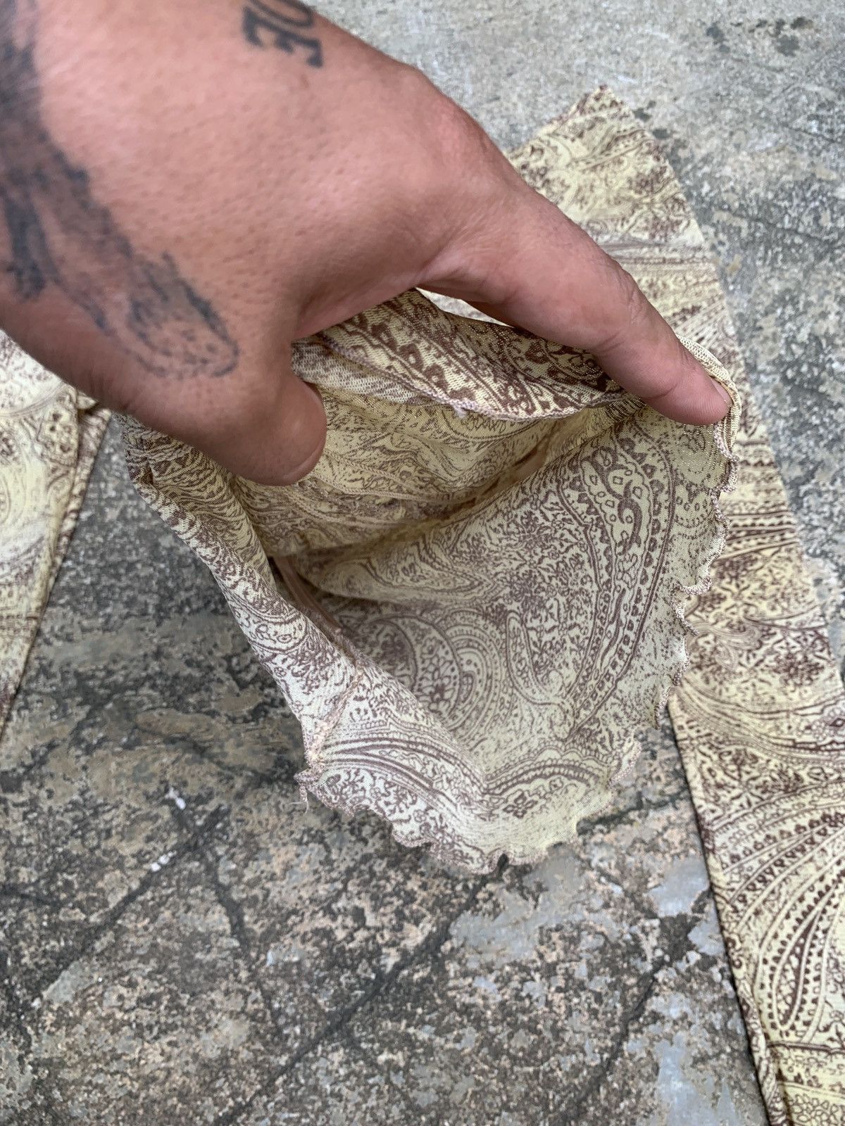 Mango y2k MNG Paisley Lowback Mesh Top Size XS / US 0-2 / IT 36-38 - 8 Thumbnail