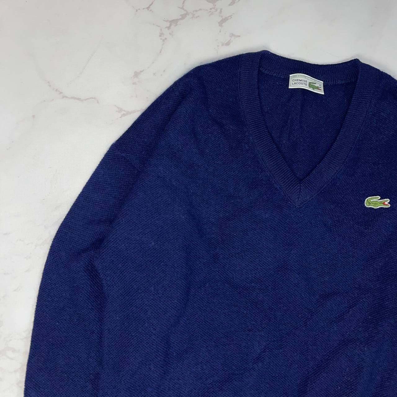 Lacoste LACOSTE VNECK SWEATER Izod Navy Blue Size XL Size US XL / EU 56 / 4 - 3 Thumbnail