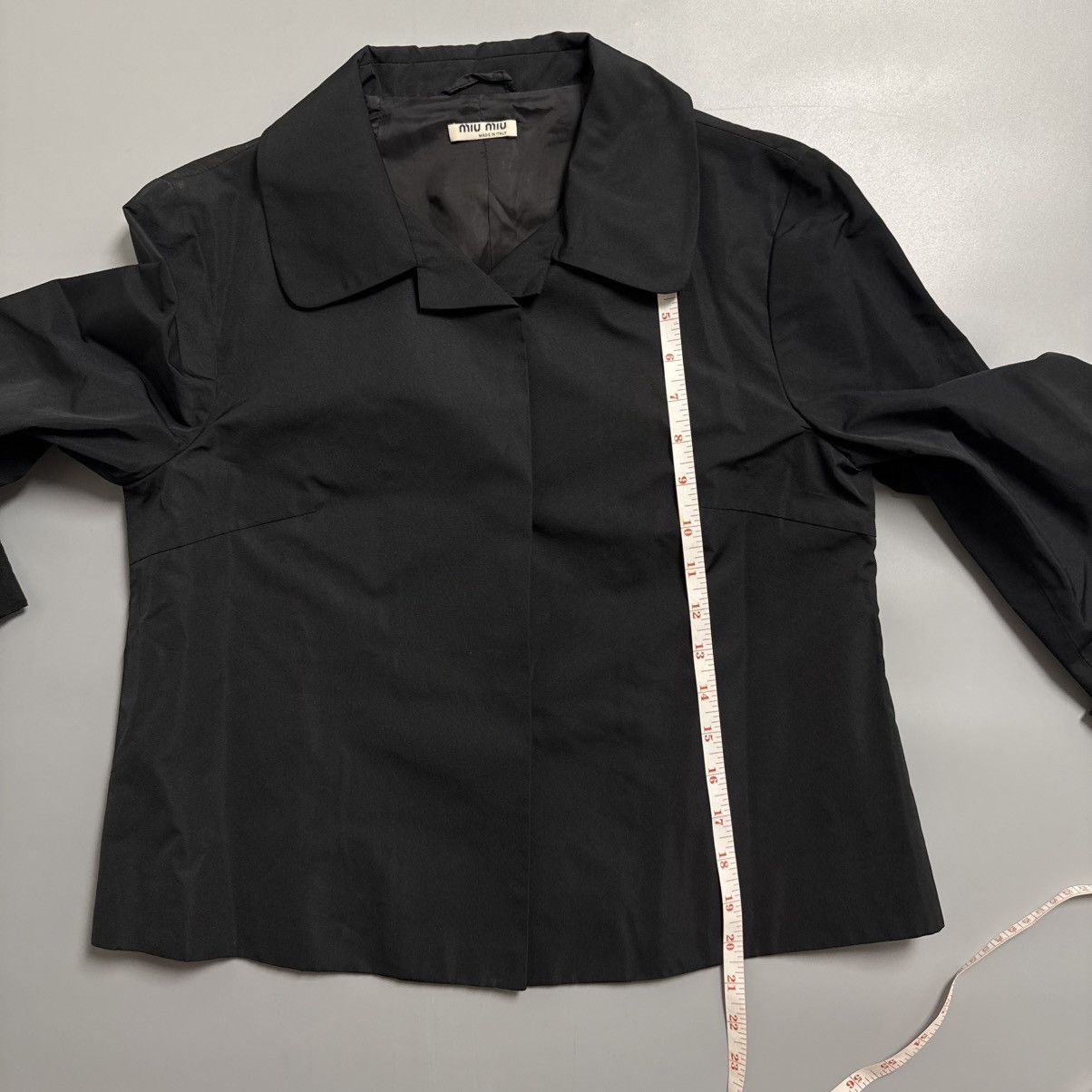 Miu Miu Archive Miu Miu cropped swing jacket in classic black Size S / US 4 / IT 40 - 10 Thumbnail