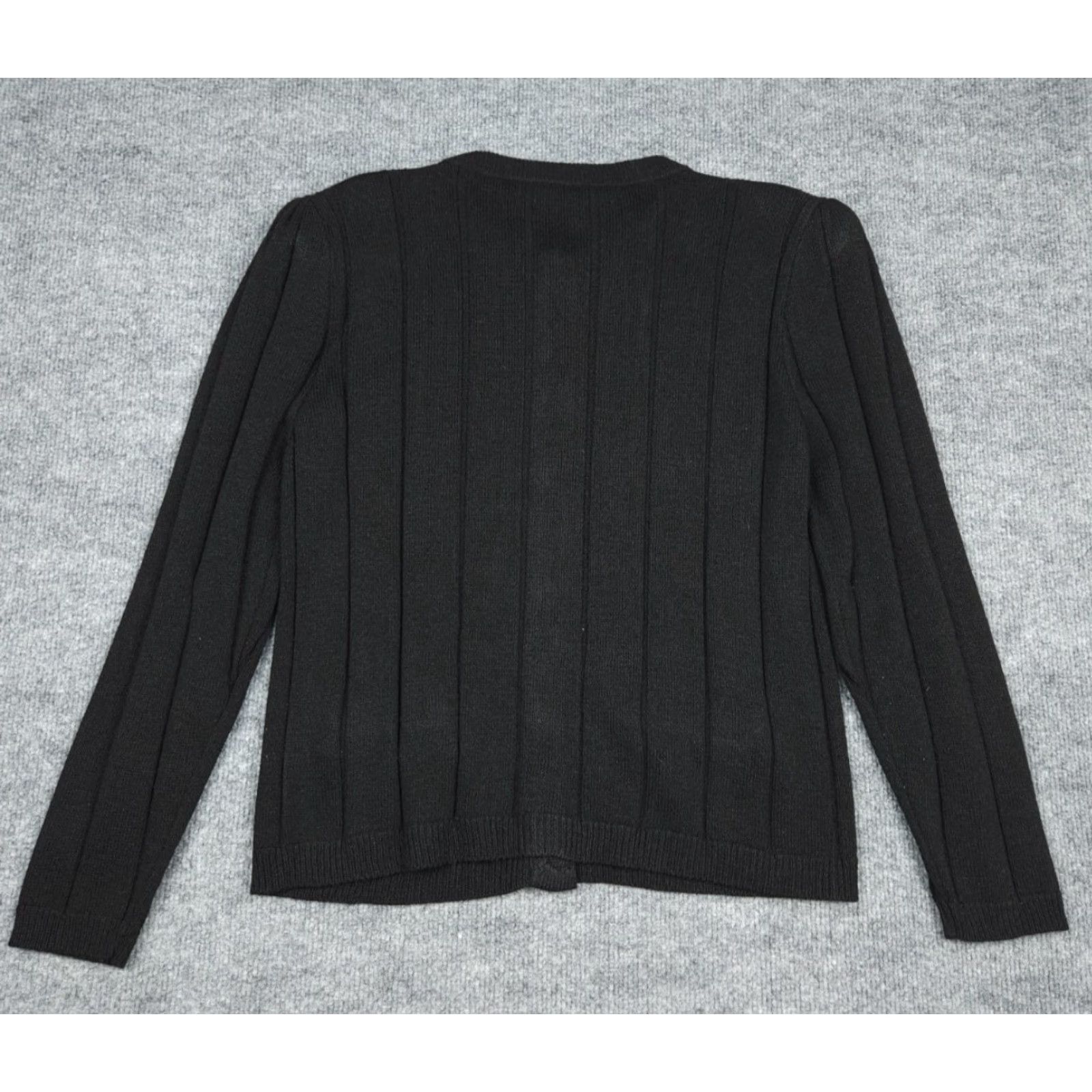 Vintage VINTAGE Frankie Welch Jacket Women Cardigan Black 8 Buttons WOW Overcoat Wool/Acrylic Blend Buttoned Size M / US 6-8 / IT 42-44 - 2 Thumbnail
