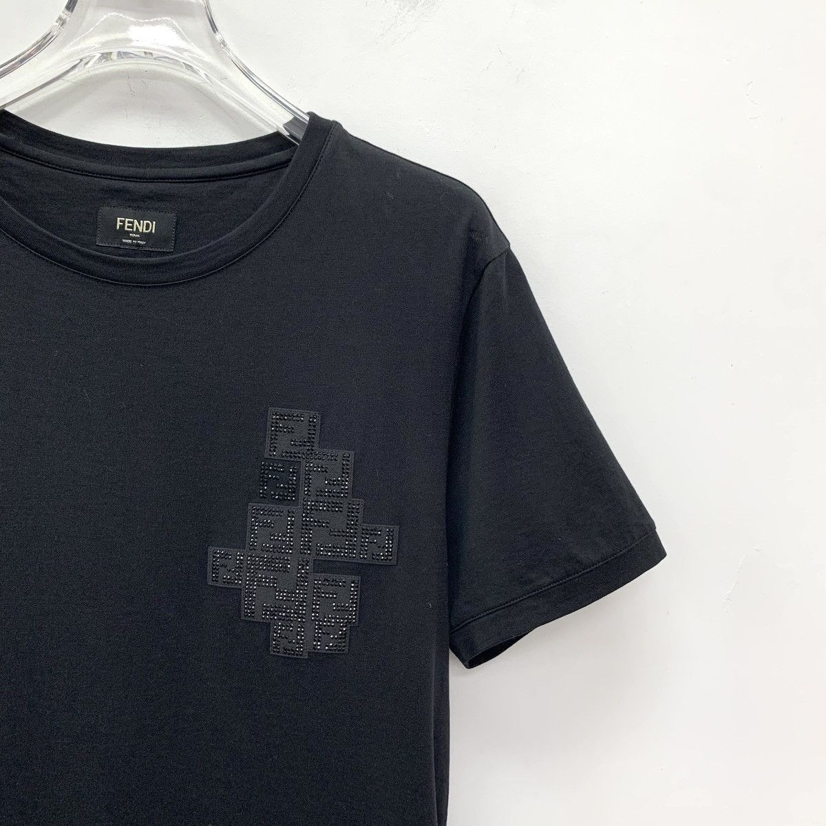 Fendi Fendi Double F Beaded Design Short Sleeve T-Shirt K26WX Size S / US 4 / IT 40 - 3 Thumbnail