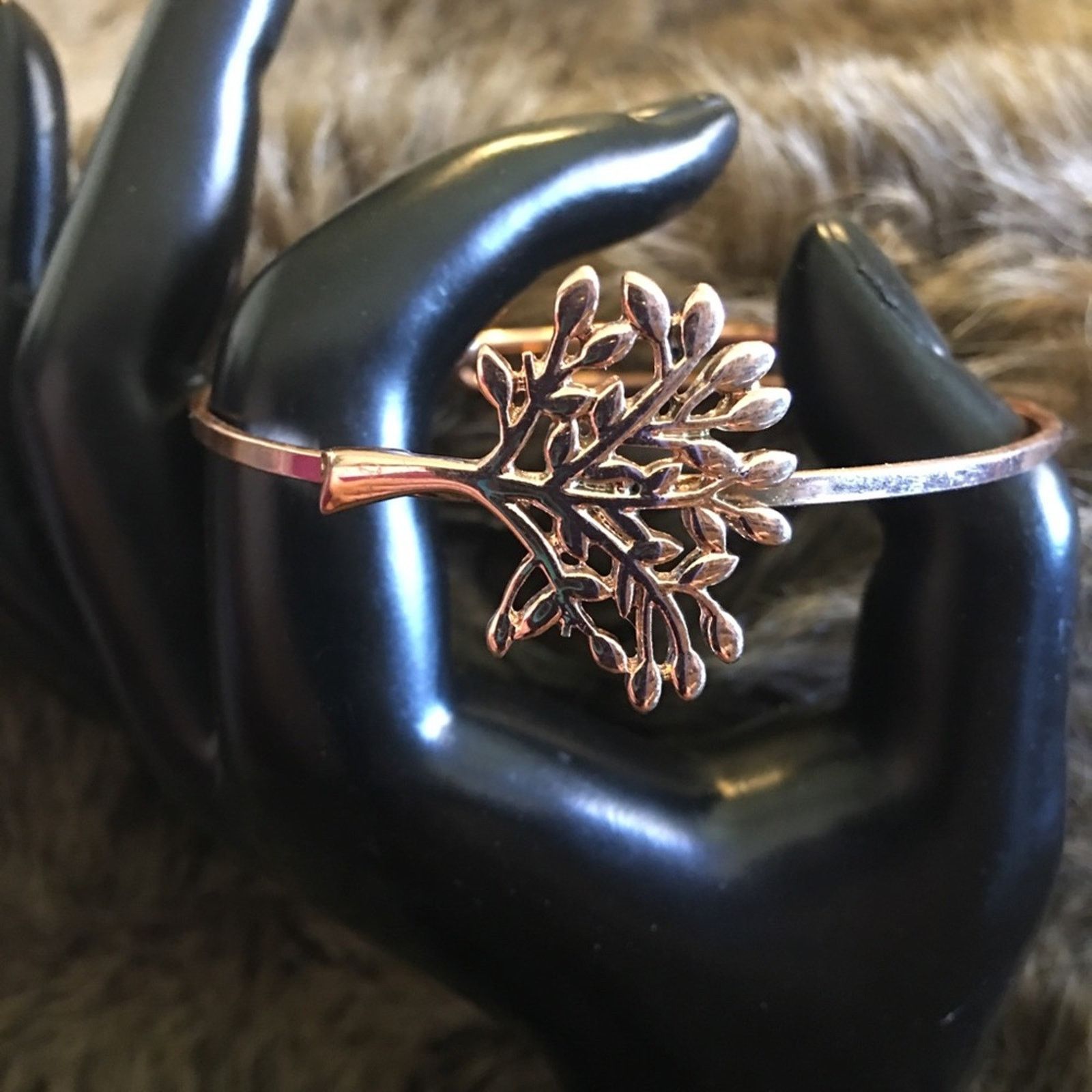 Jewelry Rose gold tone tree of life adjustable bracelet Size ONE SIZE - 1 Thumbnail