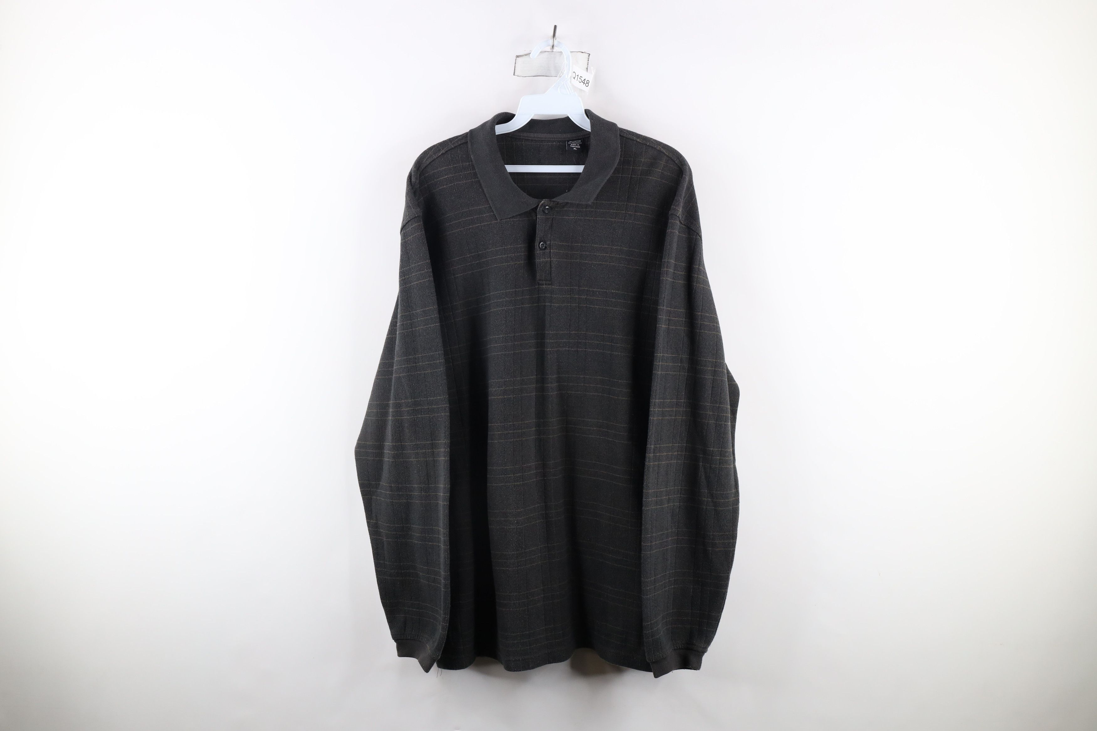 Vintage Vintage 90s Streetwear Heavyweight Long Sleeve Polo Shirt Size US XL / EU 56 / 4 - 1 Thumbnail