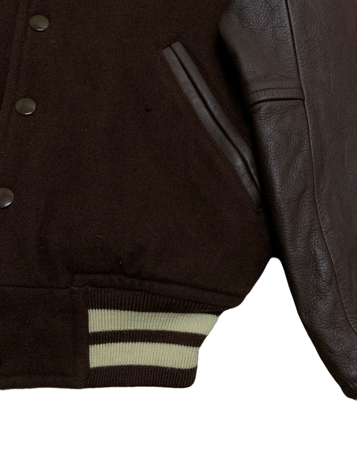 Japanese Brand Rare Design Vintage Brand Ixi:z Leather Varsity 1990s Size US M / EU 48-50 / 2 - 5 Thumbnail