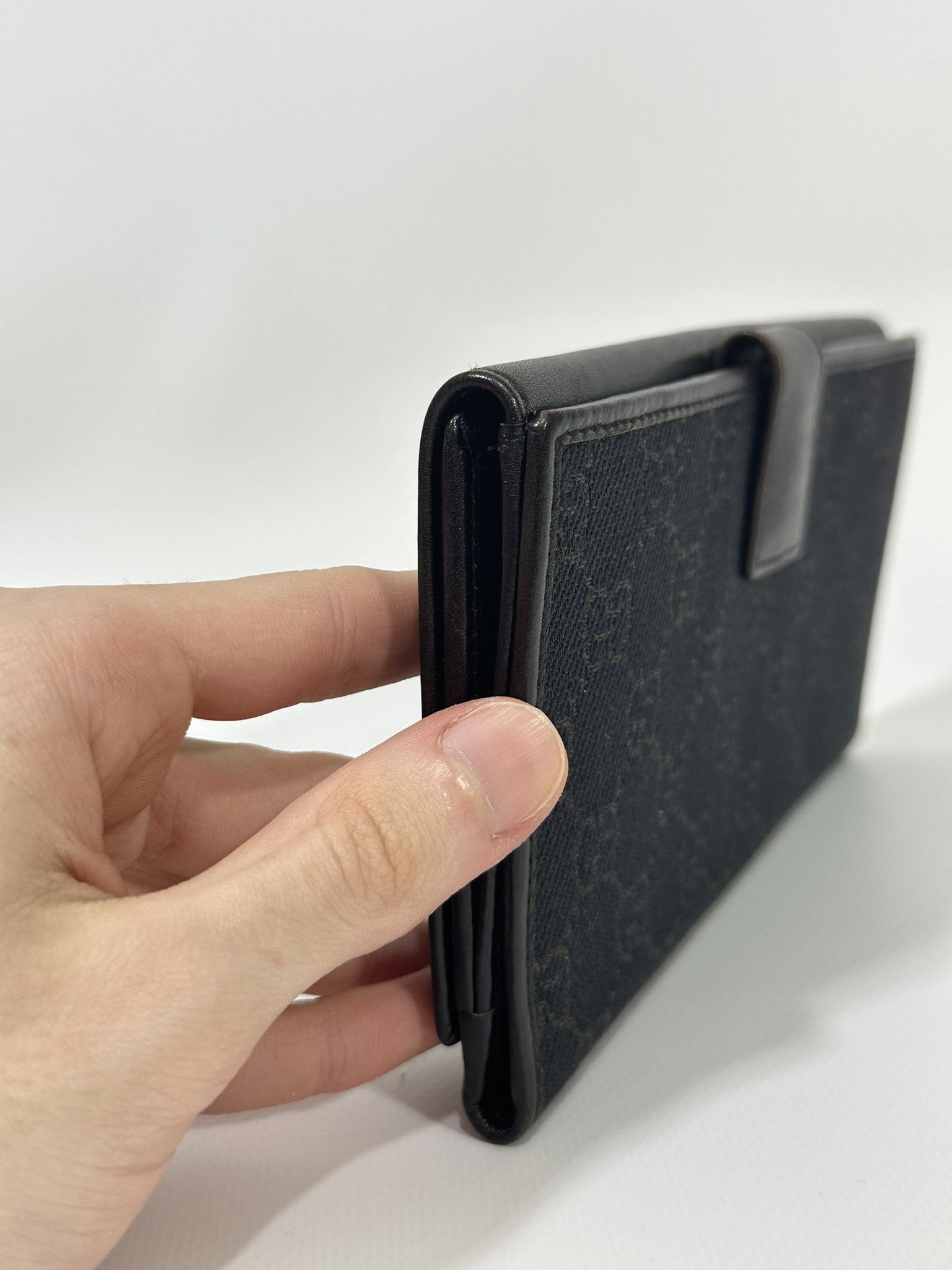 Gucci Gucci Long Wallet GG Monogram Canvas Brown and Gray Size ONE SIZE - 4 Thumbnail