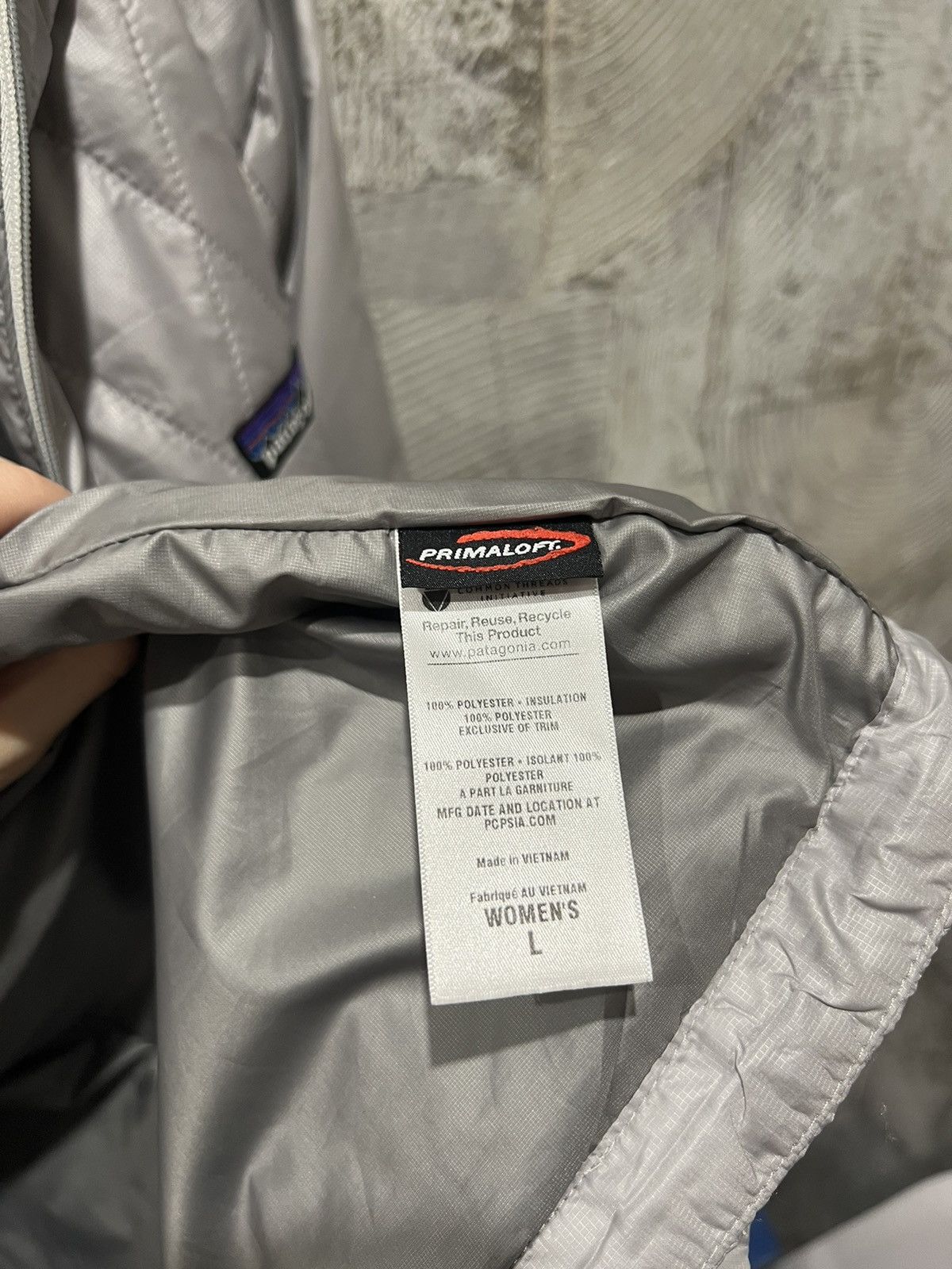 Patagonia Quilted Hoodie Nano Jacket L Teal Primaloft