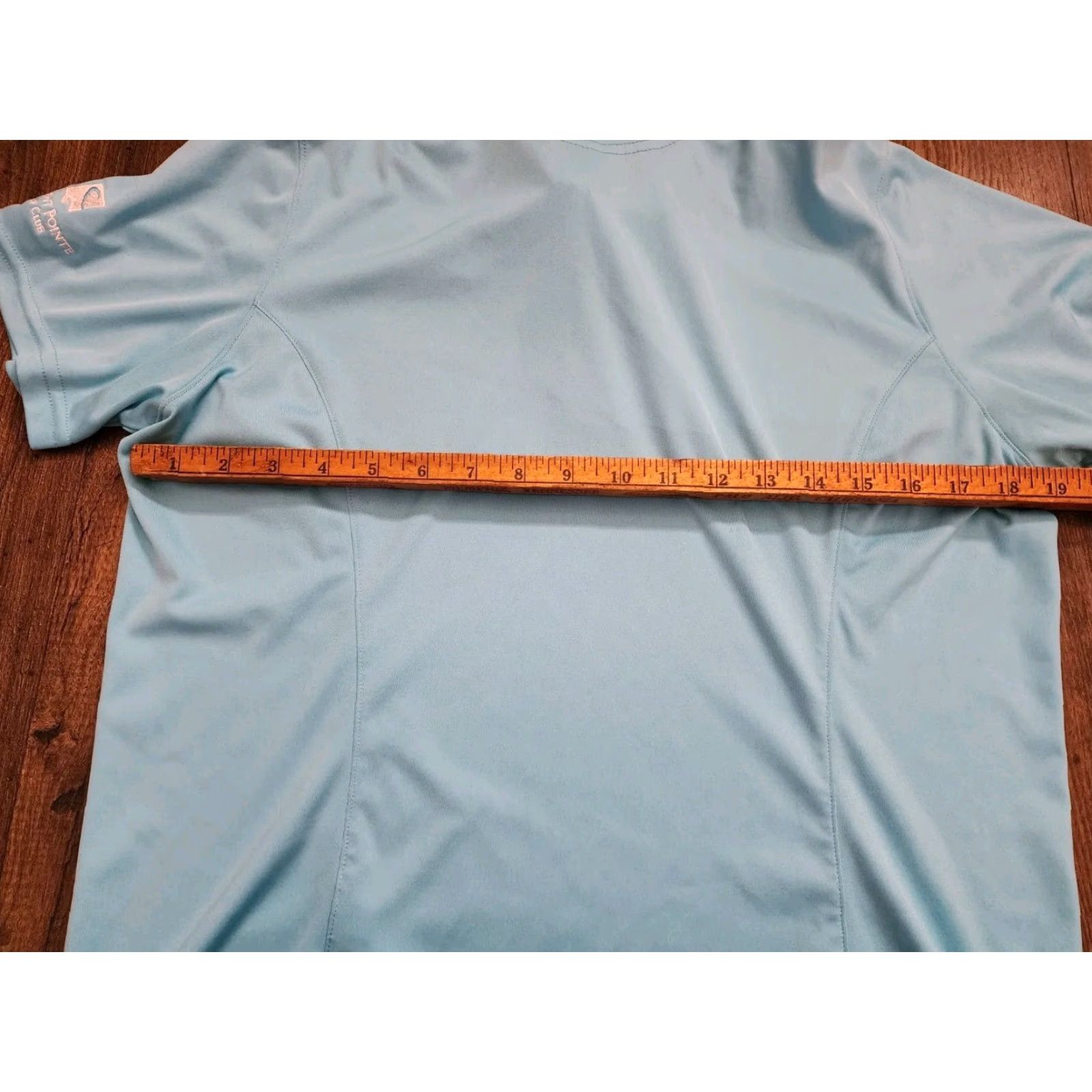 Footjoy Womens Footjoy Polo Shirt Aqua Blue L Cresent Point Golf Club Size L / US 10 / IT 46 - 2 Thumbnail