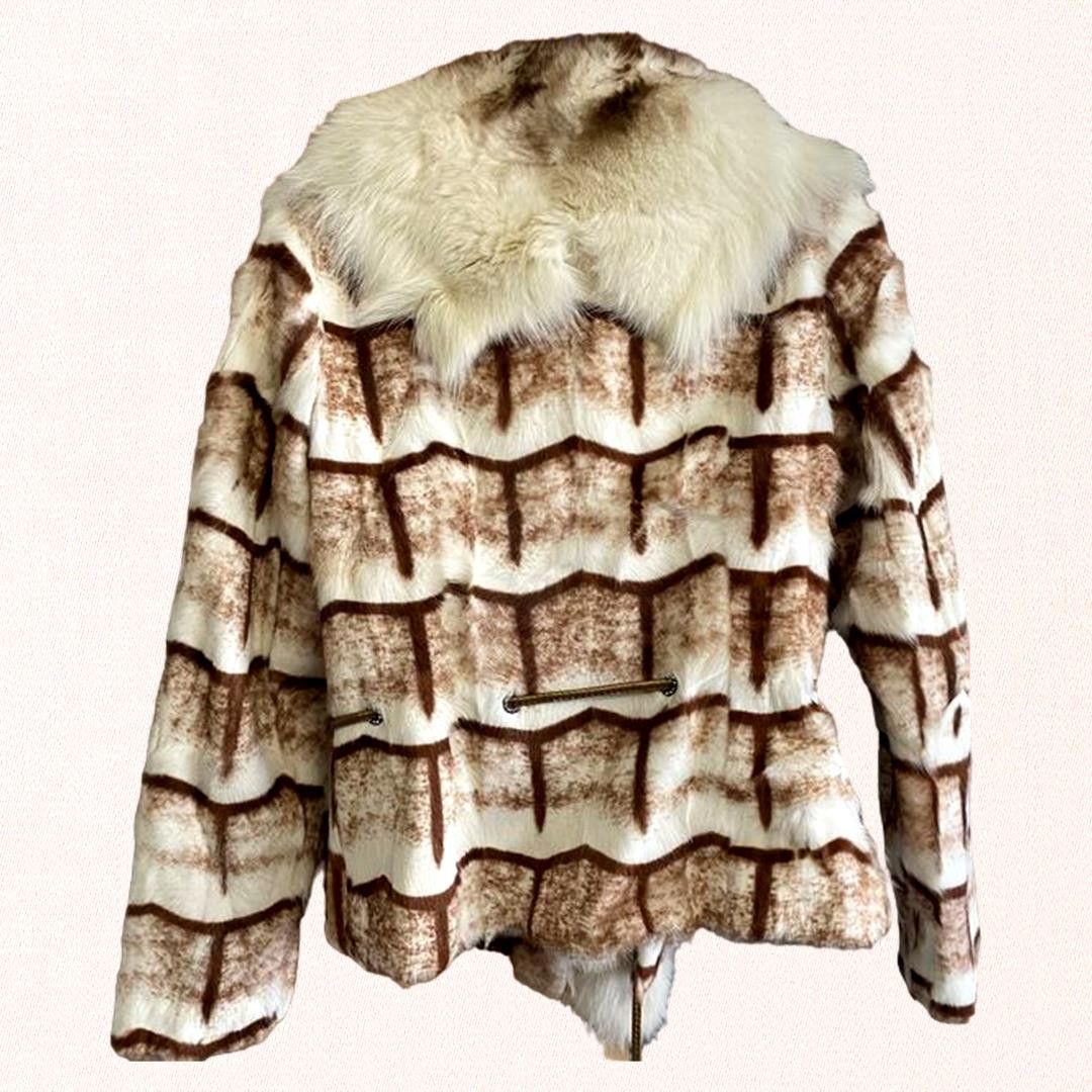 Other Natural fur coat goat fur and arctic fox sz S Size S / US 4 / IT 40 - 2 Thumbnail