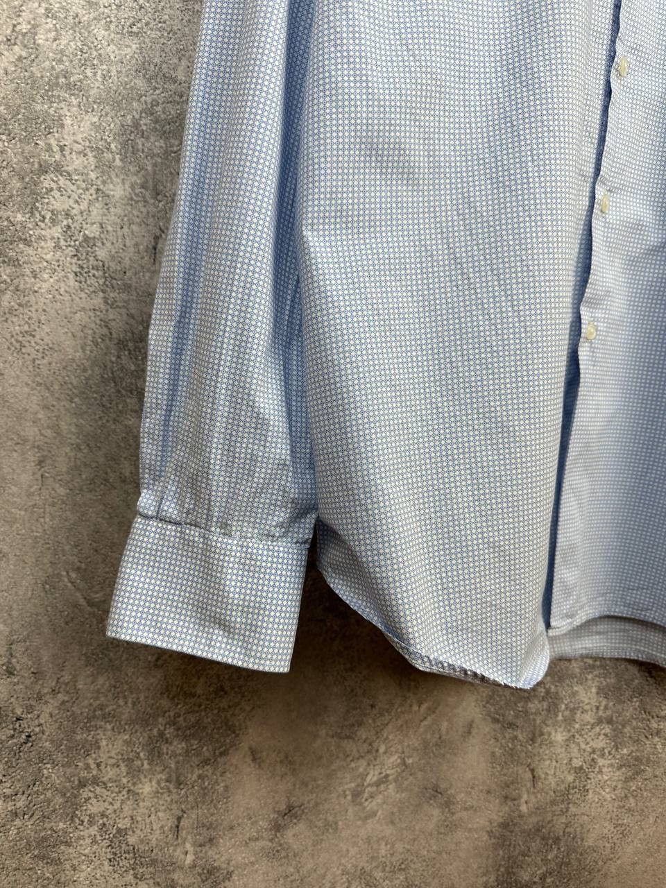 Pal Zileri Pal Zileri Luxury Cotton Poplin Micro Geometric Shirt Size US XXL / EU 58 / 5 - 6 Thumbnail
