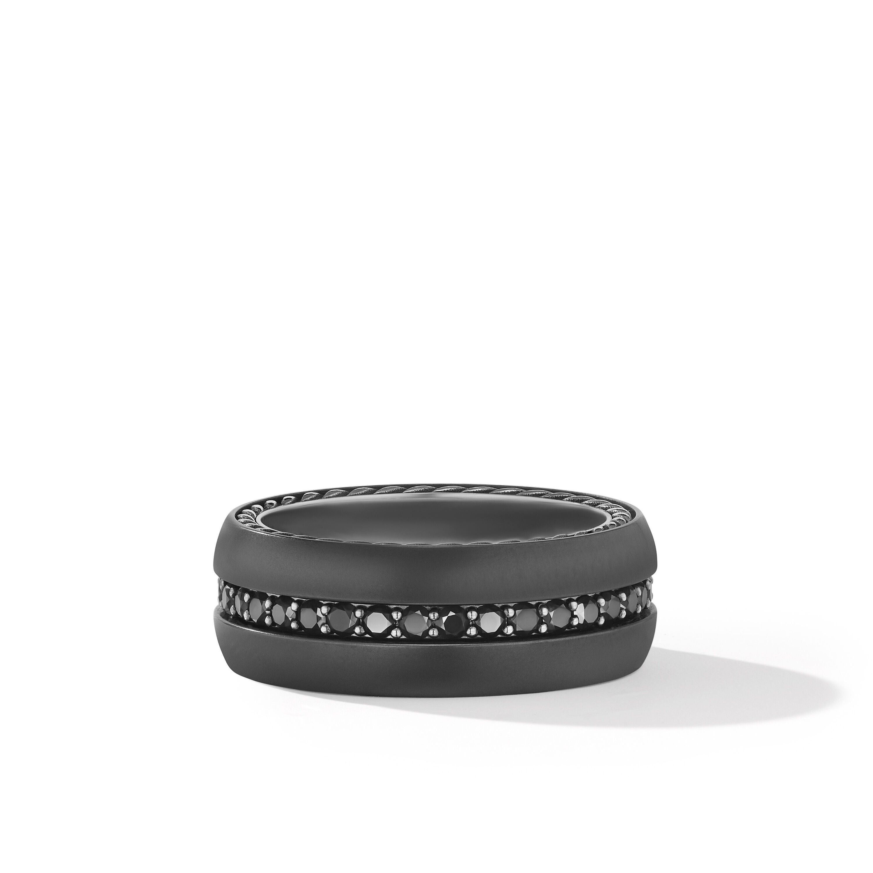 David Yurman o1w1db10526 R05994M/Size 7/Streamline Band Ring in Black Size ONE SIZE - 1 Thumbnail