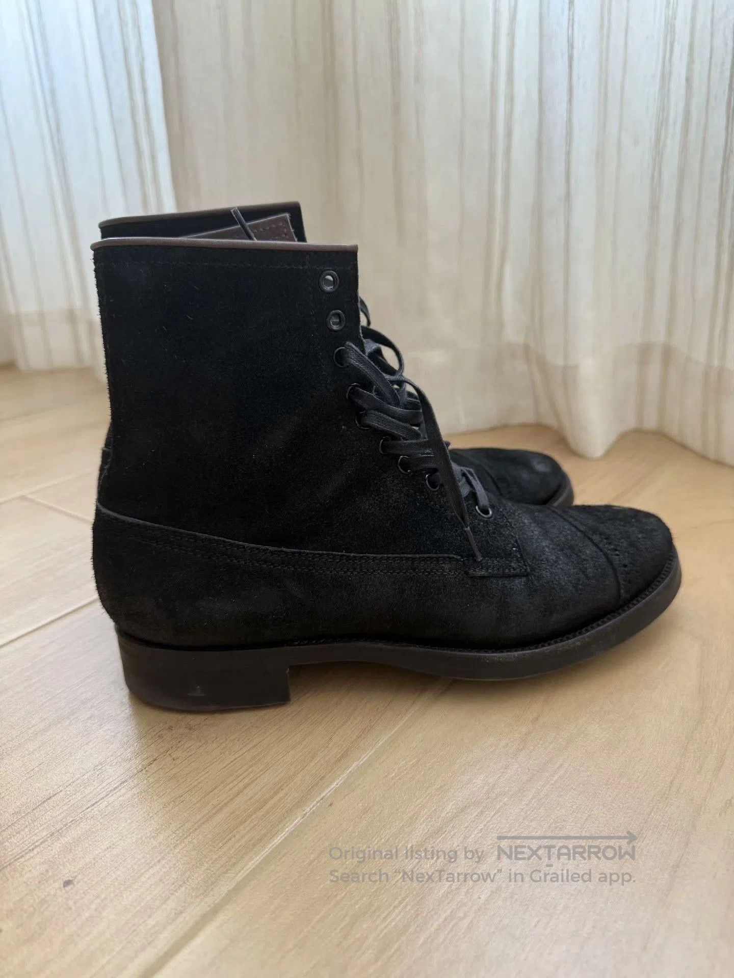 Clench CLINCH Conrad Suede Horsehide Paratrooper Boots. Size US 8 / EU 41 - 5 Thumbnail