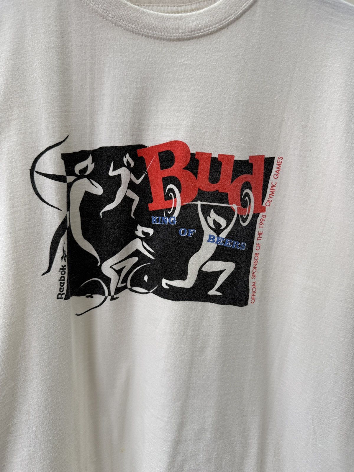 Reebok Vintage 1996 Reebok Bud Olympic Games T-Shirt Size US XL / EU 56 / 4 - 3 Thumbnail