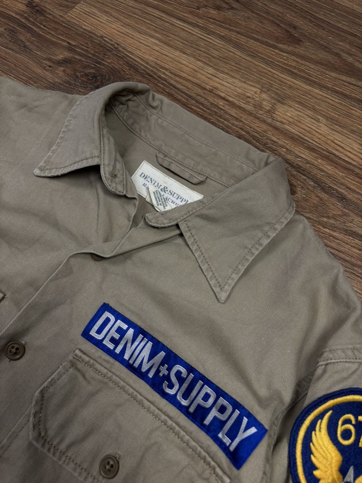 Denim & Supply Ralph Lauren Vintage Ralph Lauren Denim & Supply Patched Military Shirt Size US S / EU 44-46 / 1 - 4 Thumbnail