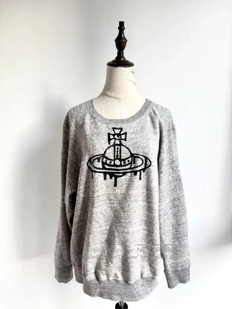 Vivienne Westwood Vivienne Westwood Grey Saturn Sweatshirt Size ONE SIZE - 1 Thumbnail