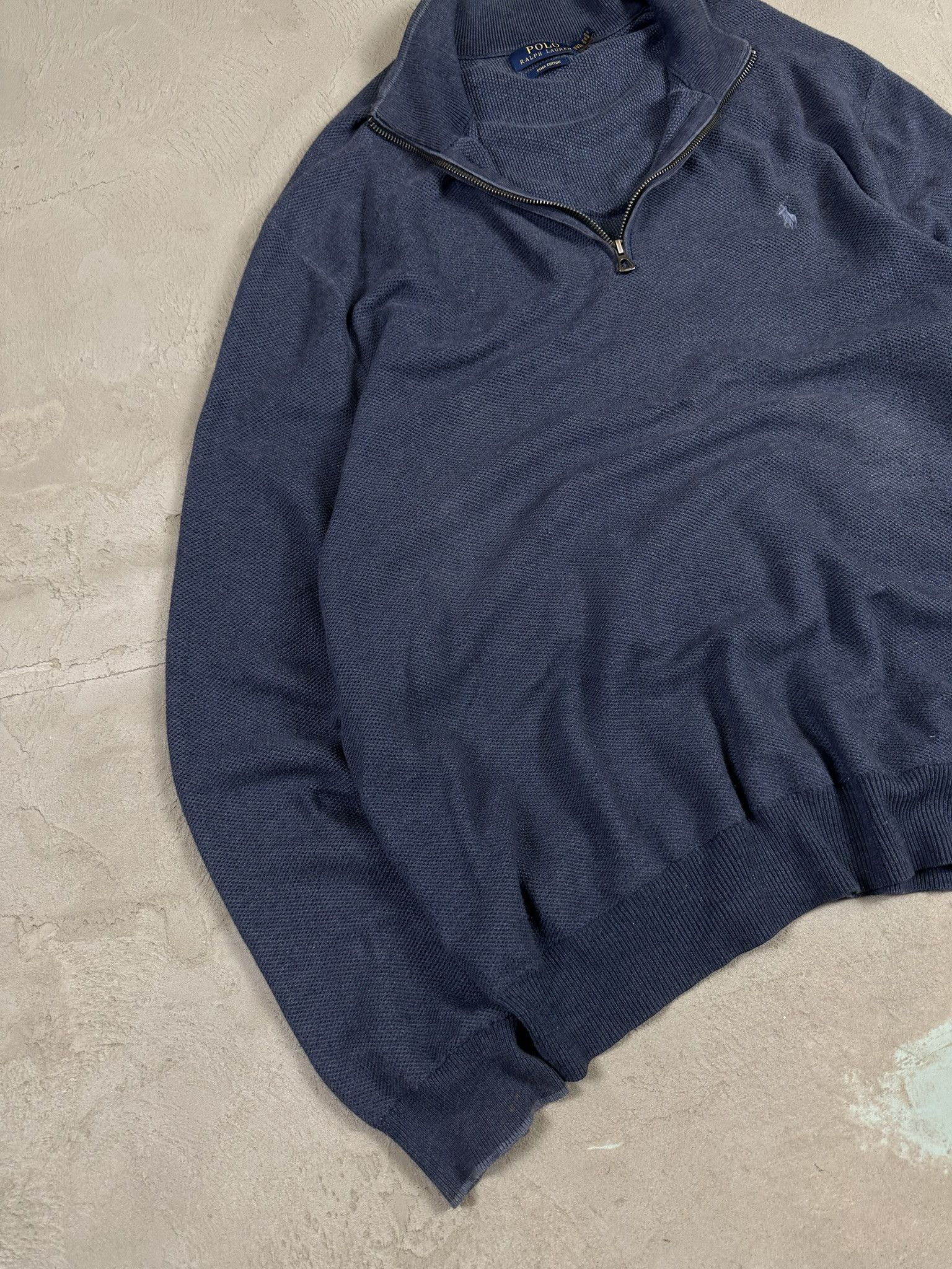 Designer × Polo Ralph Lauren Polo Ralph Lauren Logo Boxy Quaterzip Sweatshirt Size US XXL / EU 58 / 5 - 5 Thumbnail