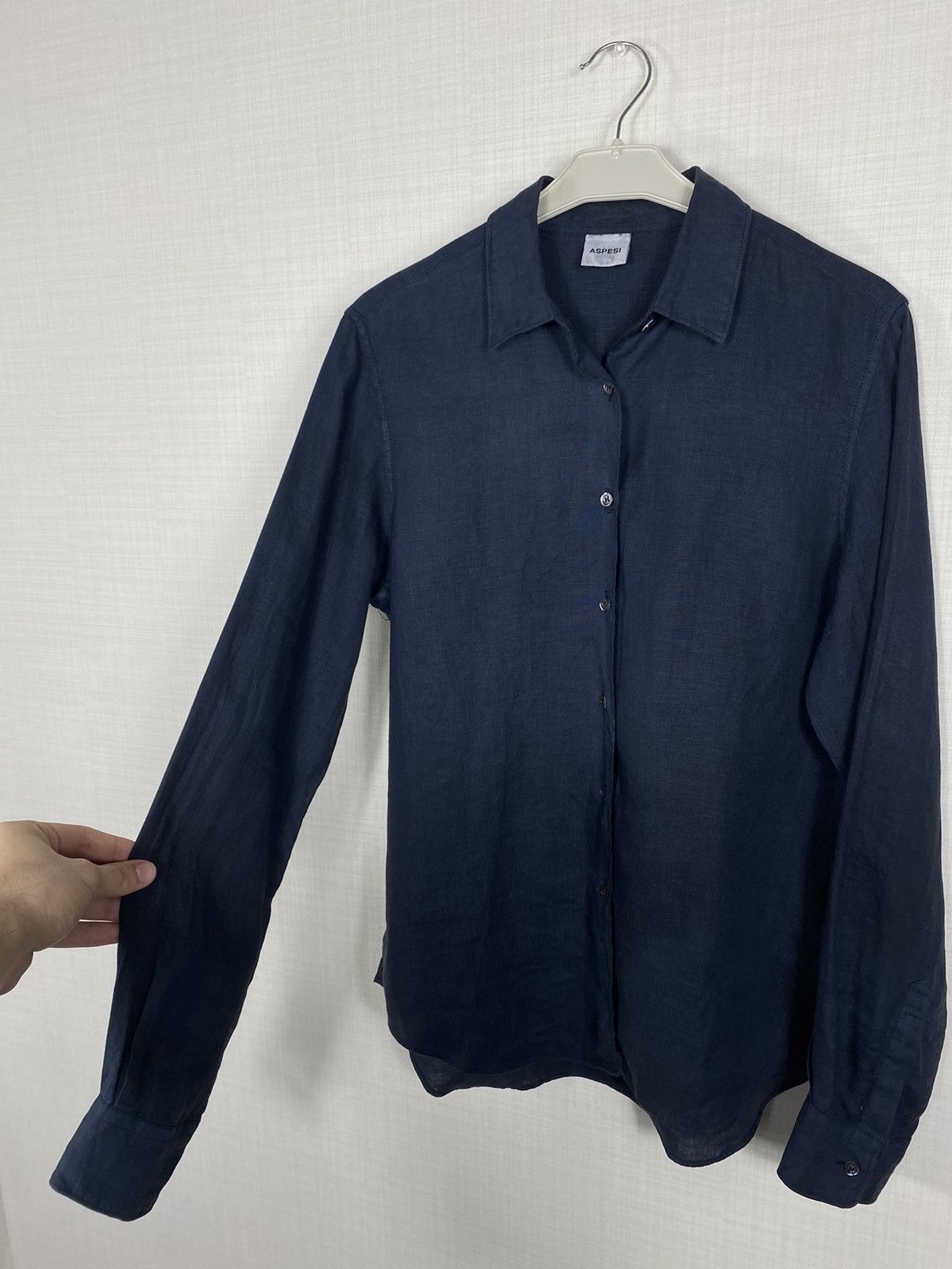 Aspesi × Vintage Aspesi Blouse Linen Shirt Size S / US 4 / IT 40 - 10 Thumbnail