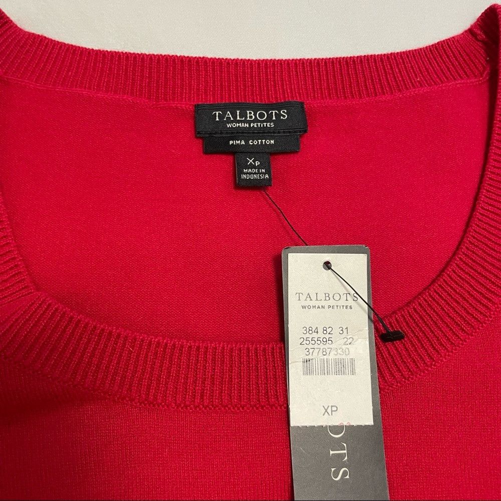 Talbots NWT New Talbots Pima Cotton Sleeveless Knit Red Top Size XP Size S / US 4 / IT 40 - 7 Thumbnail