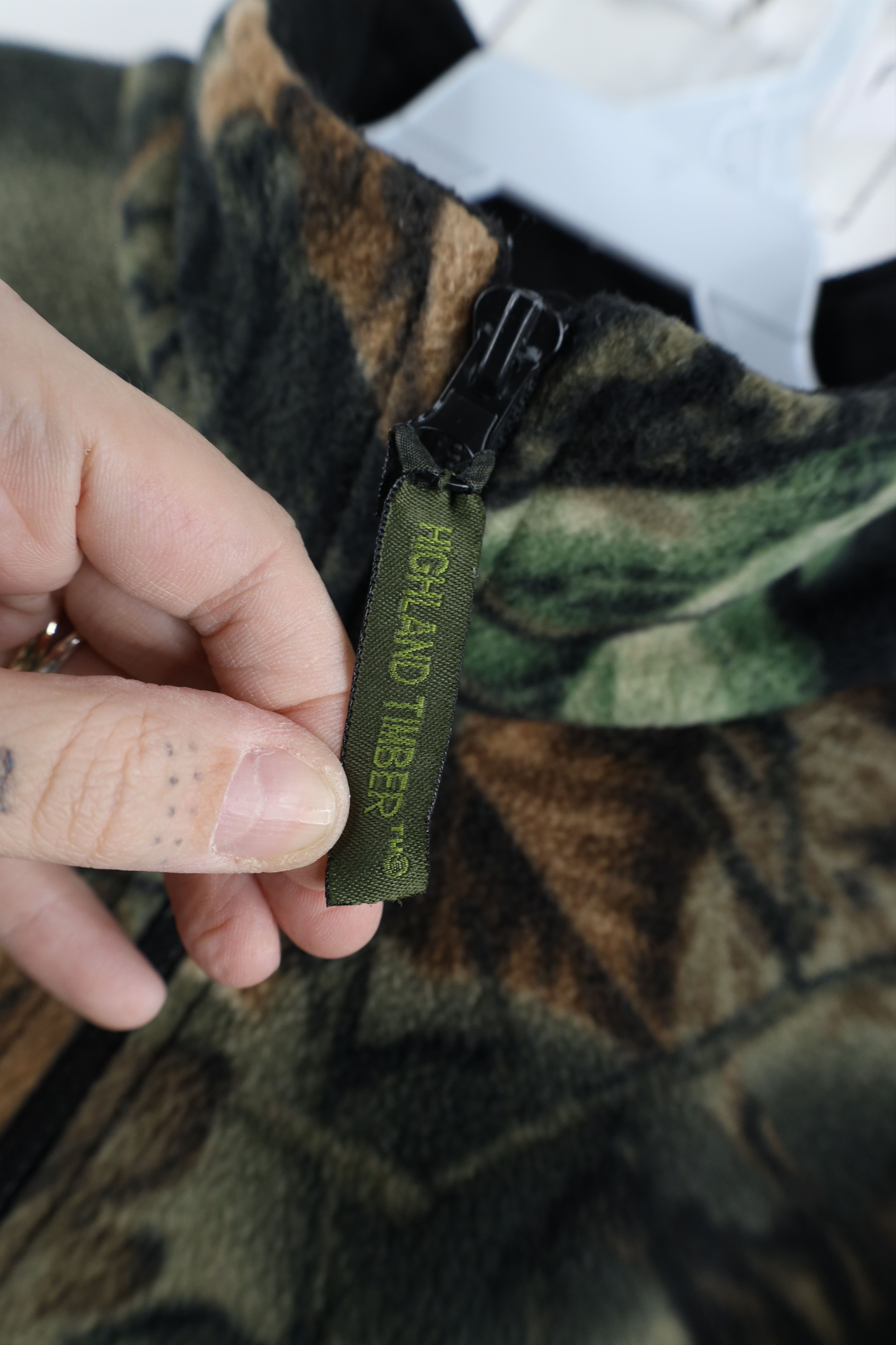 Vintage Vintage 90s Streetwear Camouflage Elbow Patch Fleece Jacket Size US L / EU 52-54 / 3 - 6 Thumbnail