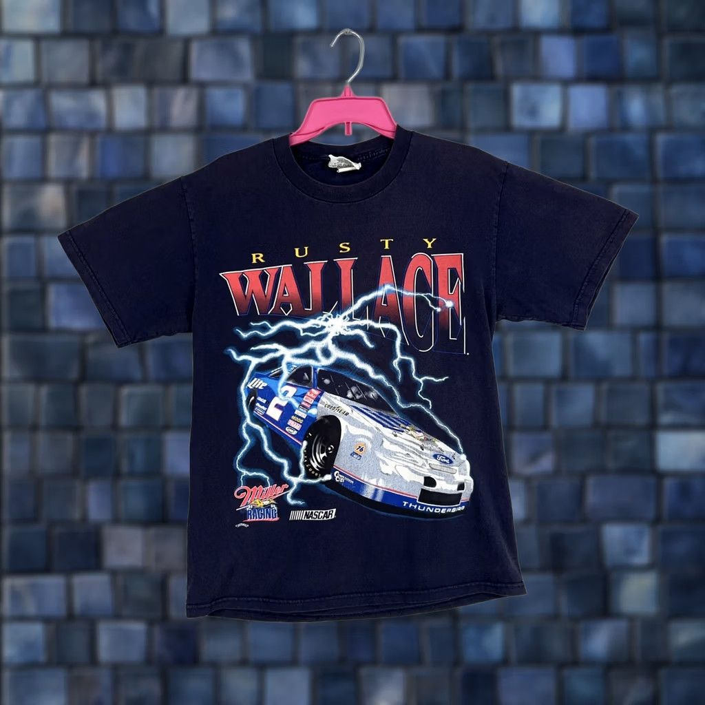 Chase Authentics Vintage Nutmeg NASCAR Rusty Wallace Miller Thunder Lightning Shirt Mens Medium Size US M / EU 48-50 / 2 - 1 Thumbnail