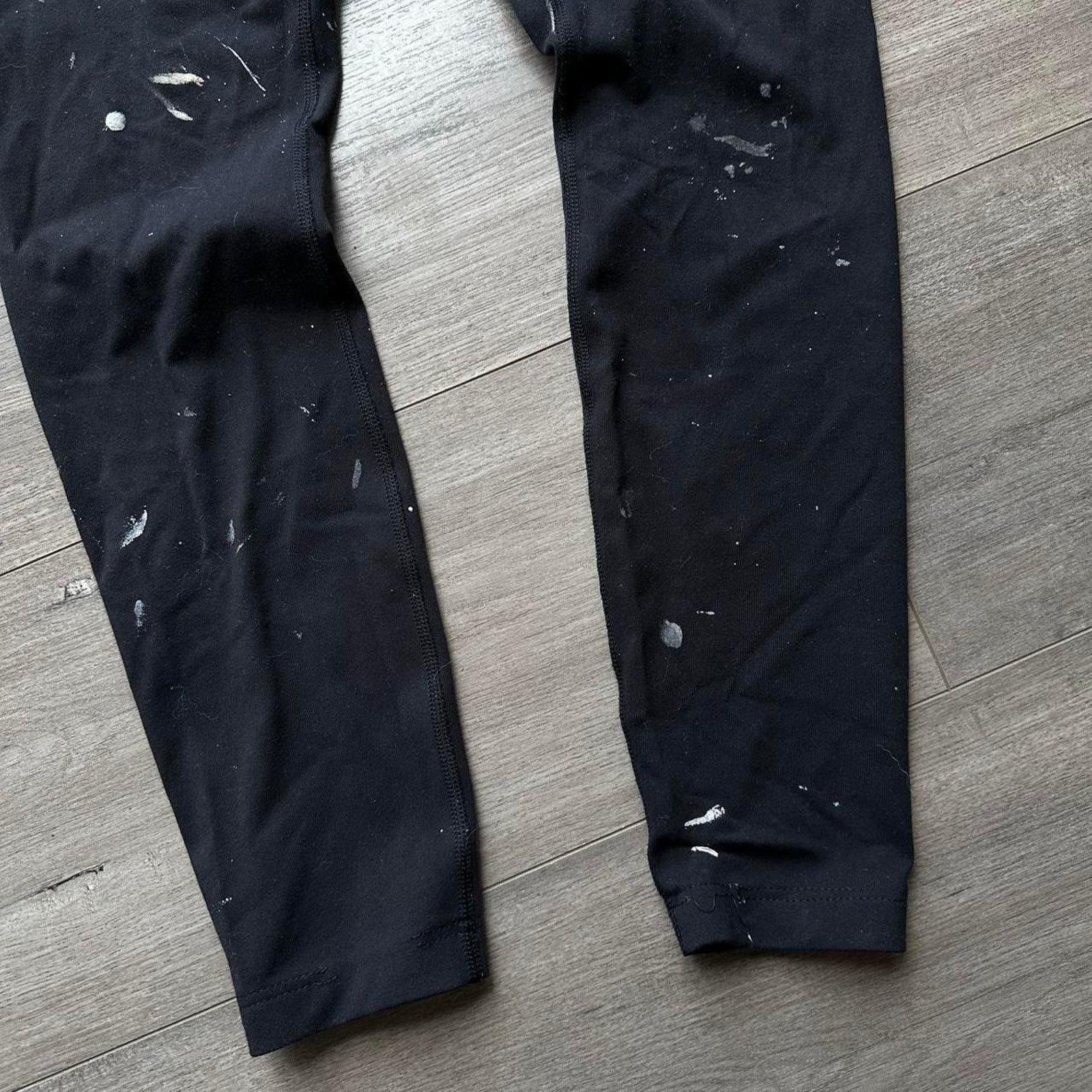 Lululemon × Vintage Painter Thrashed Lulu Lemon Black Leggings Yoga Pants Size 28" / US 6 / IT 42 - 5 Thumbnail