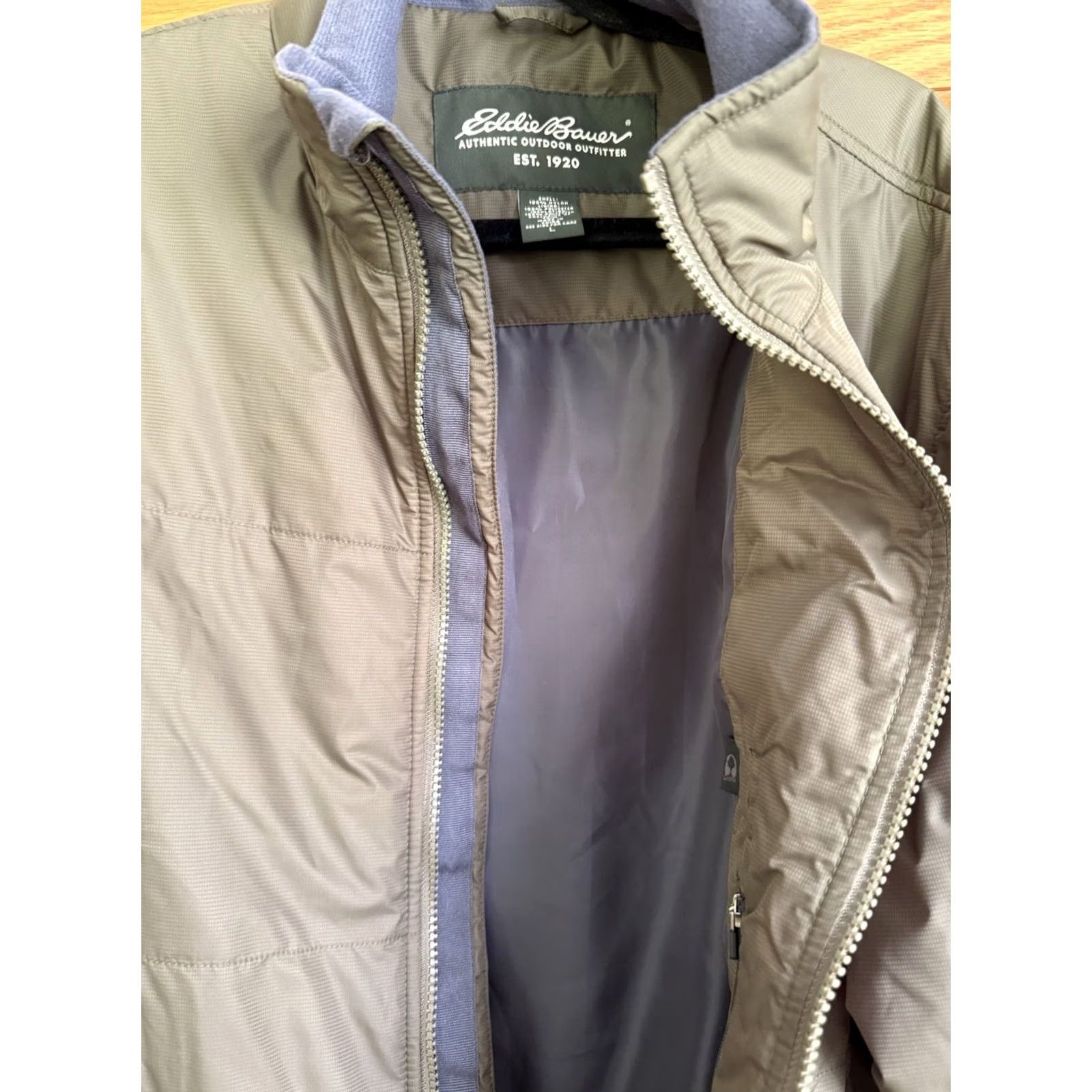 Eddie Bauer Eddie Bauer Outdoor Weather Edge Hooded Protective Jacket Men Large Olive Green Size US L / EU 52-54 / 3 - 3 Thumbnail