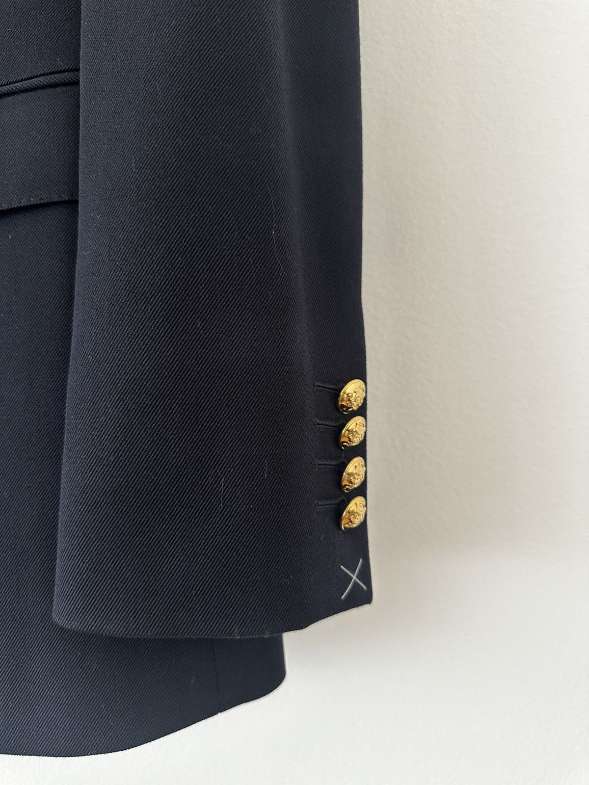 Celine 20SS Diagonal Wool Classic Double Breasted Navy Jacket Size 48R - 4 Thumbnail