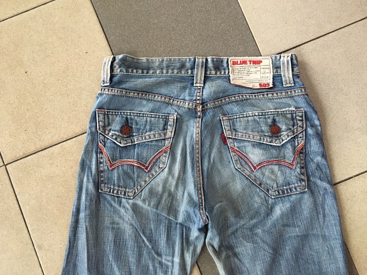 Edwin × Japanese Brand × Vintage Edwin blue trip 503 vintage Size US 34 / EU 50 - 11 Thumbnail