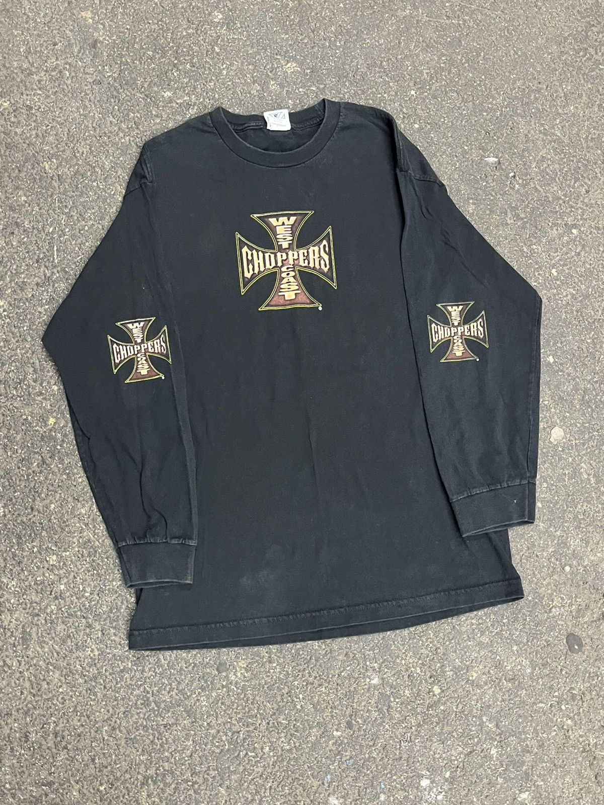 Vintage West coast choppers black long sleeve shirt hype rare skater Size US L / EU 52-54 / 3 - 7 Thumbnail