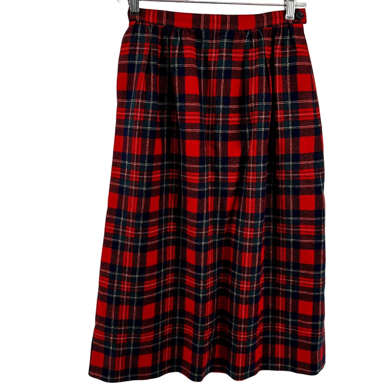 Pendleton Authentic Royal Stewart Tartan Pleat Skirt Midi 6