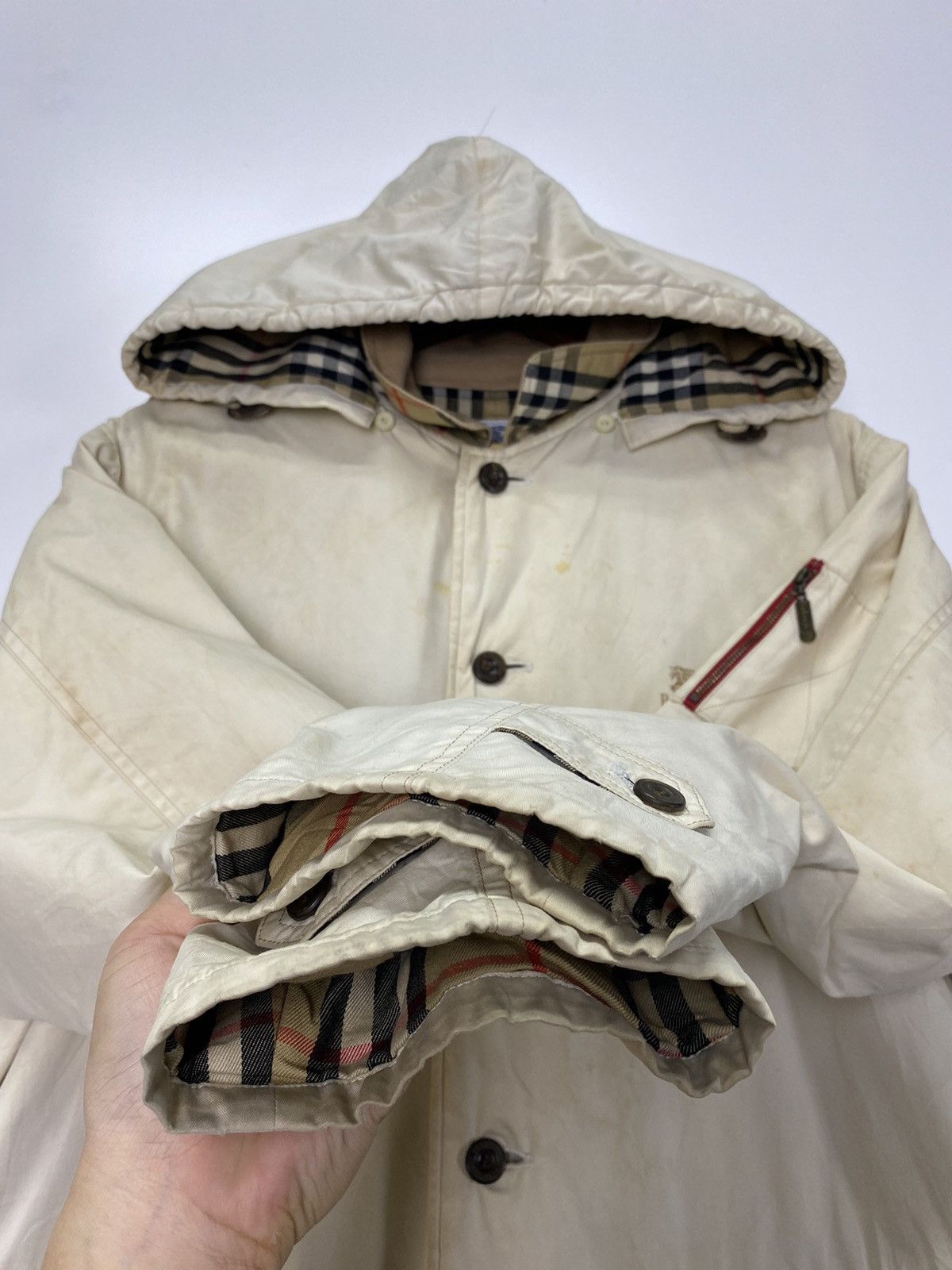 Burberry Vintage Burberry Hoodie Jacket Size US XL / EU 56 / 4 - 14 Thumbnail