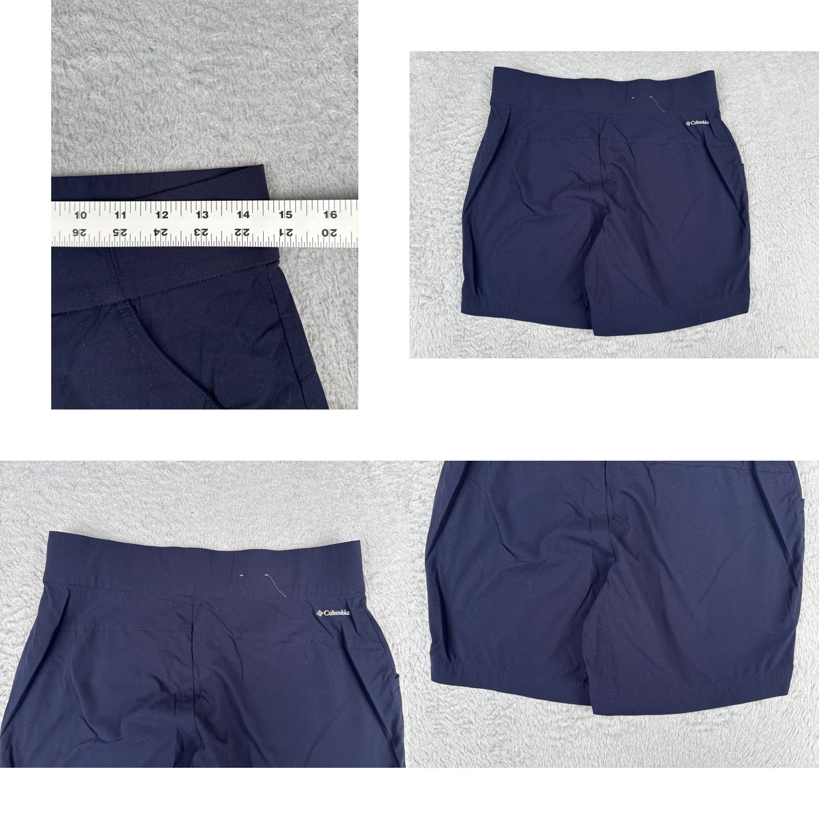 Vintage Columbia Bermuda Shorts Women's Medium Blue Elastic Waist Nylon Blend Stretch 7 Inseam Size 32" / US 10 / IT 46 - 9 Thumbnail