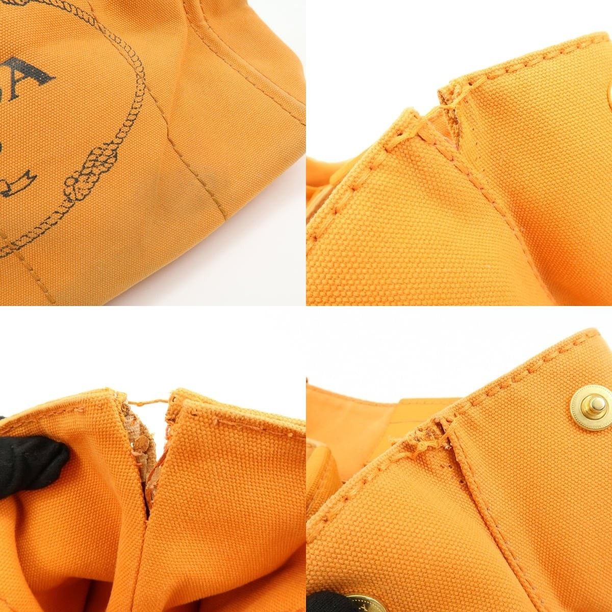 Prada Prada Canapa Tote Canvas Orange Size ONE SIZE - 6 Thumbnail