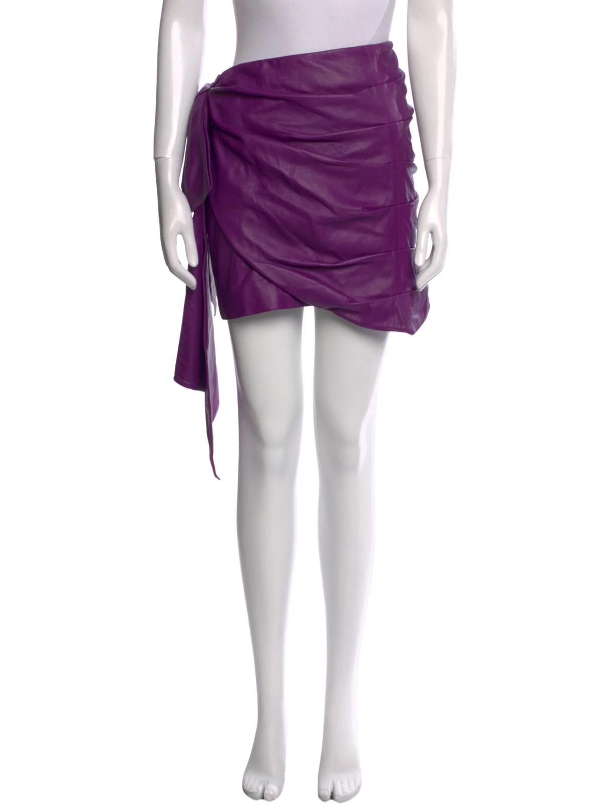 Other Marcell Von Berlin Lavender Leather Mini Skirt Size: S US 4 Size 28" / US 6 / IT 42 - 1 Thumbnail