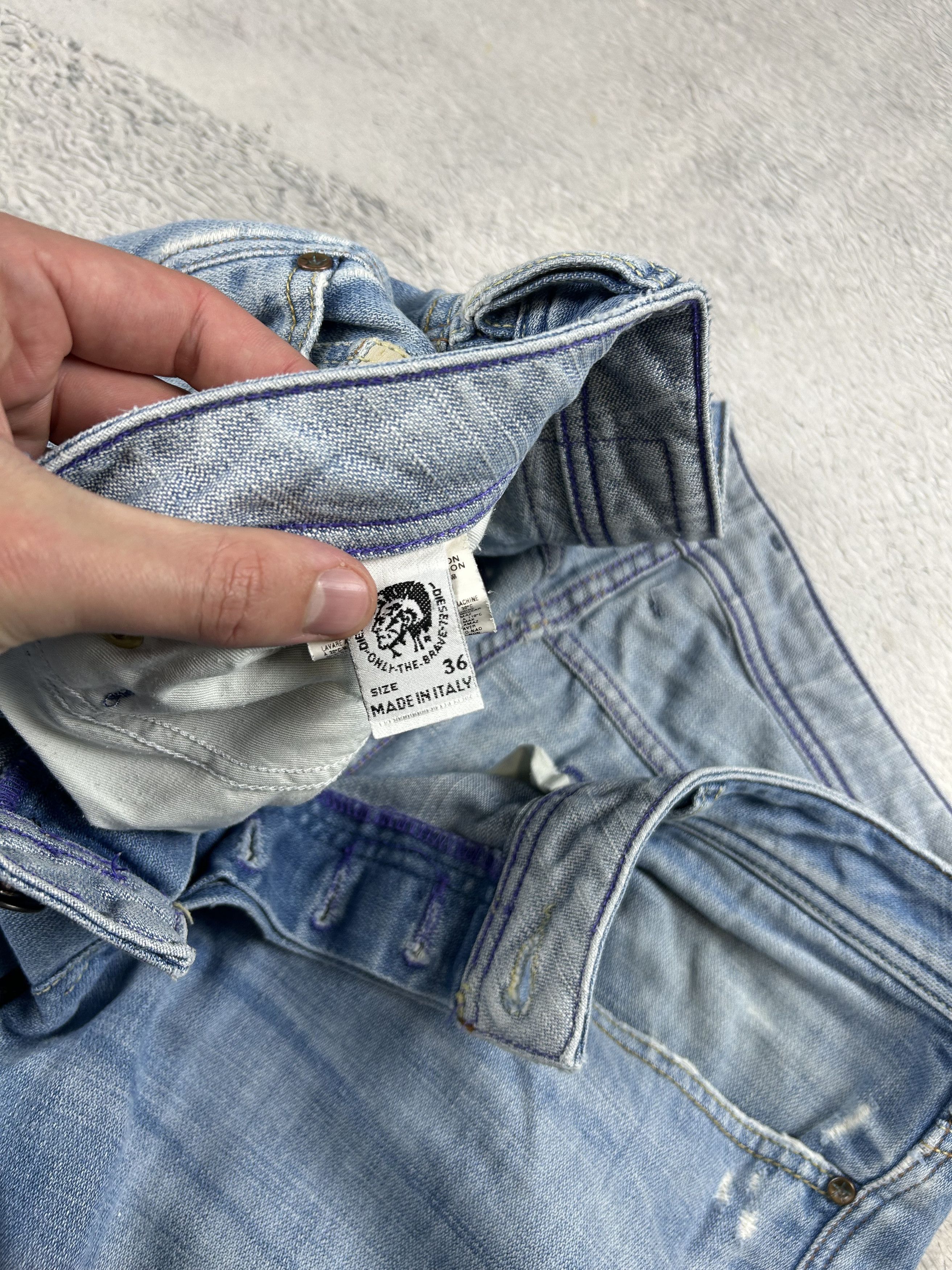 Diesel × Vintage Vintage DIESEL jeans Straight Riped Streetwear Men's Size US 36 / EU 52 - 12 Thumbnail
