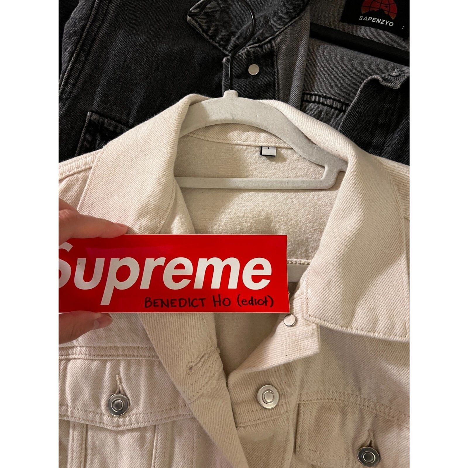 Muji Cream Denim Jacket Size US S / EU 44-46 / 1 - 5 Thumbnail