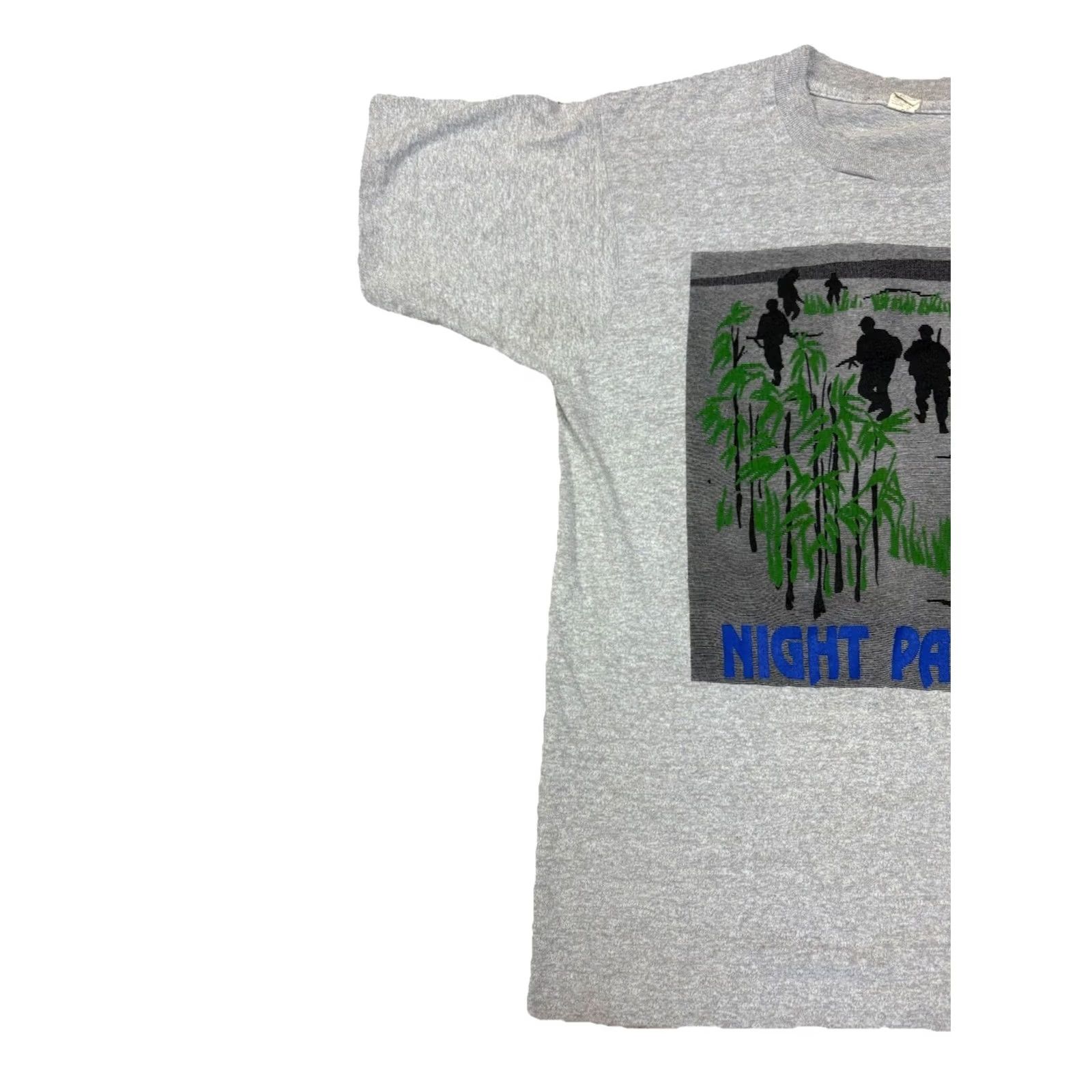 Vintage VINTAGE Screen Stars Grey Shirt Night Patrol 1968 Graphic Print Crew Neck Short Sleeve M Men/Mens Gray Graphic Print Shirt Size US M / EU 48-50 / 2 - 2 Thumbnail