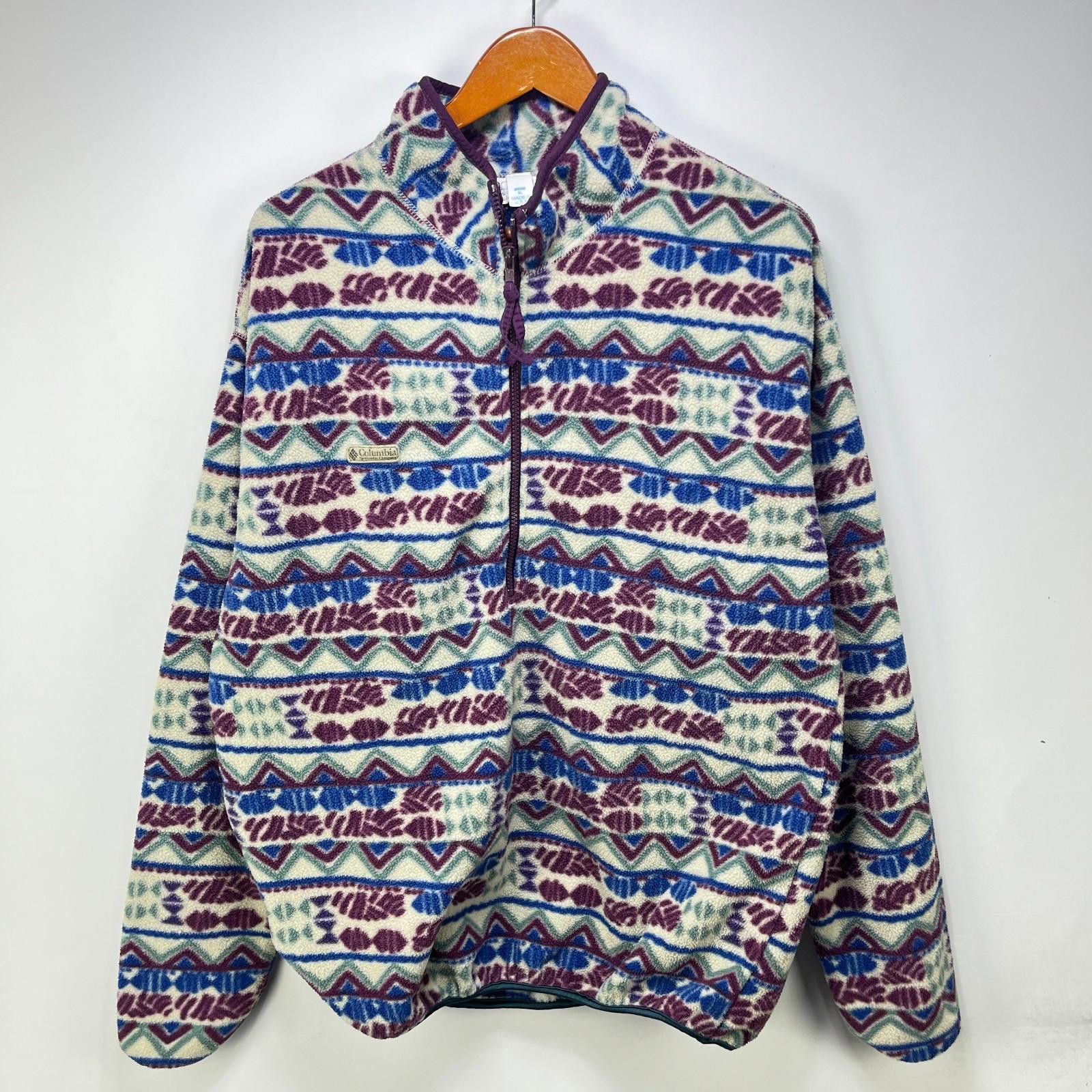 Columbia Vintage 90s Columbia Made In USA Sweater Half Zip Up XL Size US XL / EU 56 / 4 - 1 Thumbnail