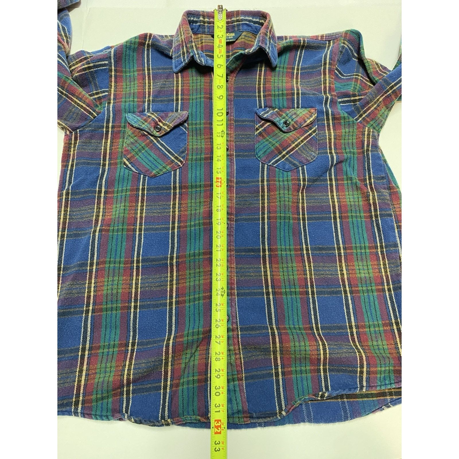 Oshkosh Vtg Oshkosh Mens Size XXL Plaid Flannel Button Long Sleeve Size US XXL / EU 58 / 5 - 5 Thumbnail