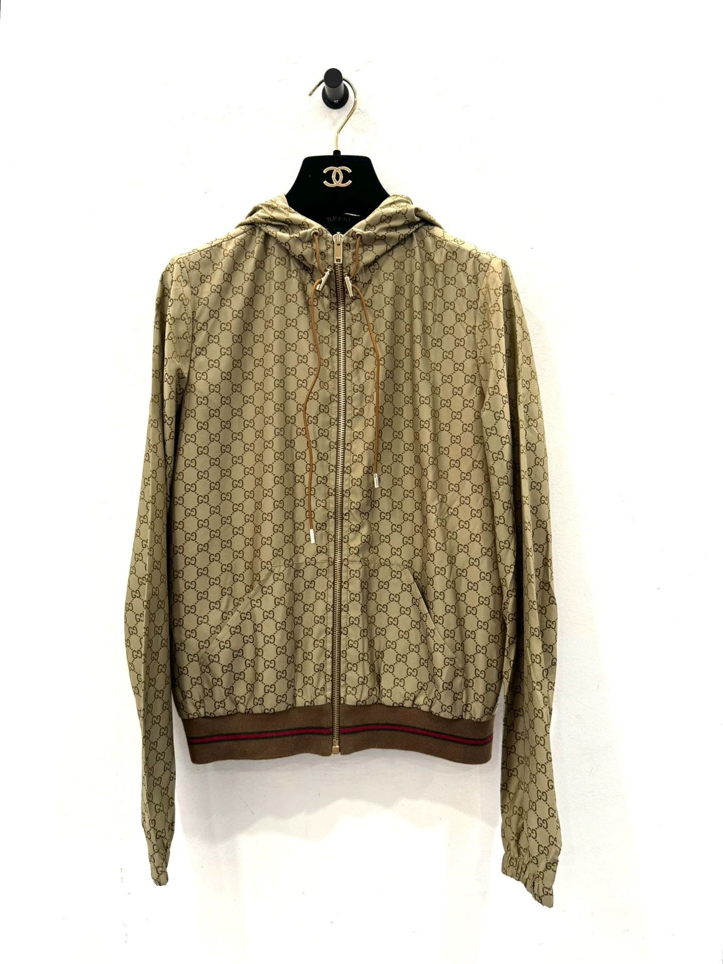 Gucci Gucci brown all-over logo bomber jacket Size XS / US 0-2 / IT 36-38 - 1 Thumbnail