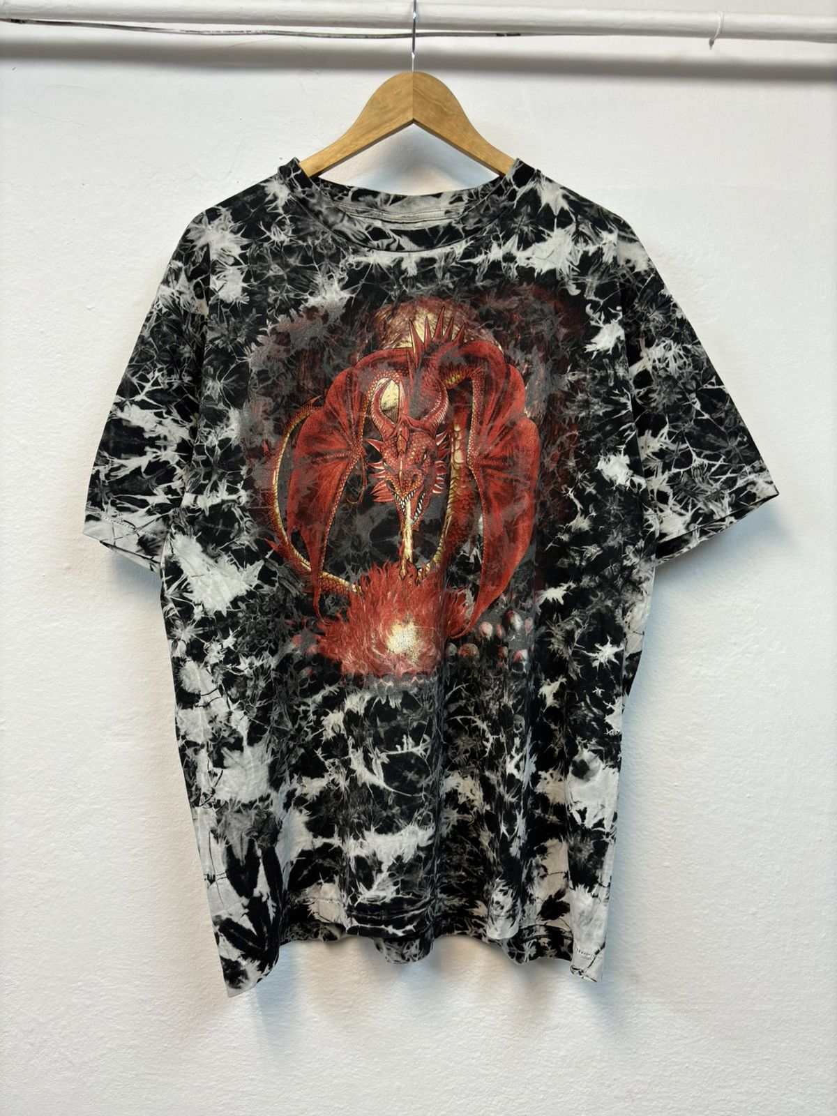Affliction × Vintage Vintage Y2K Affliction 666 90s Style Opium Dragon T-Shirt Size US XL / EU 56 / 4 - 1 Thumbnail