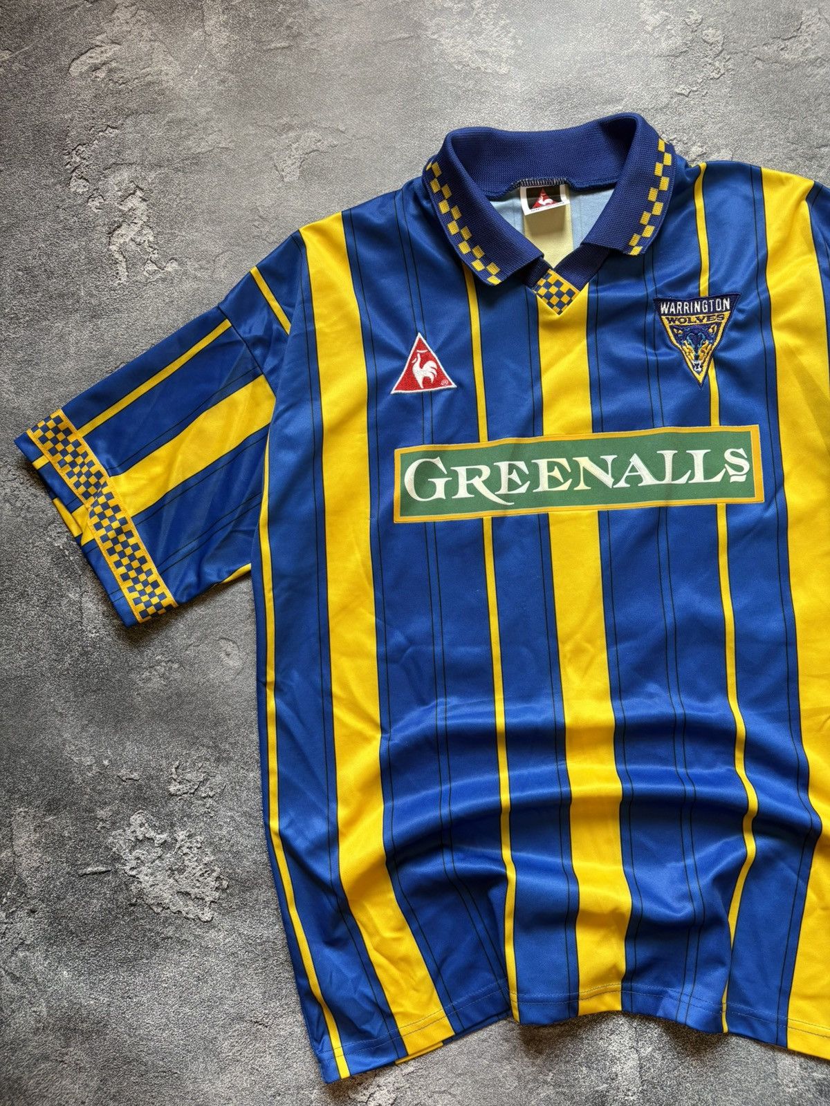 Le Coq Sportif 1997/98 Warrington Wolves Vintage Rugby Soccer Jersey Rare Size US M / EU 48-50 / 2 - 3 Thumbnail
