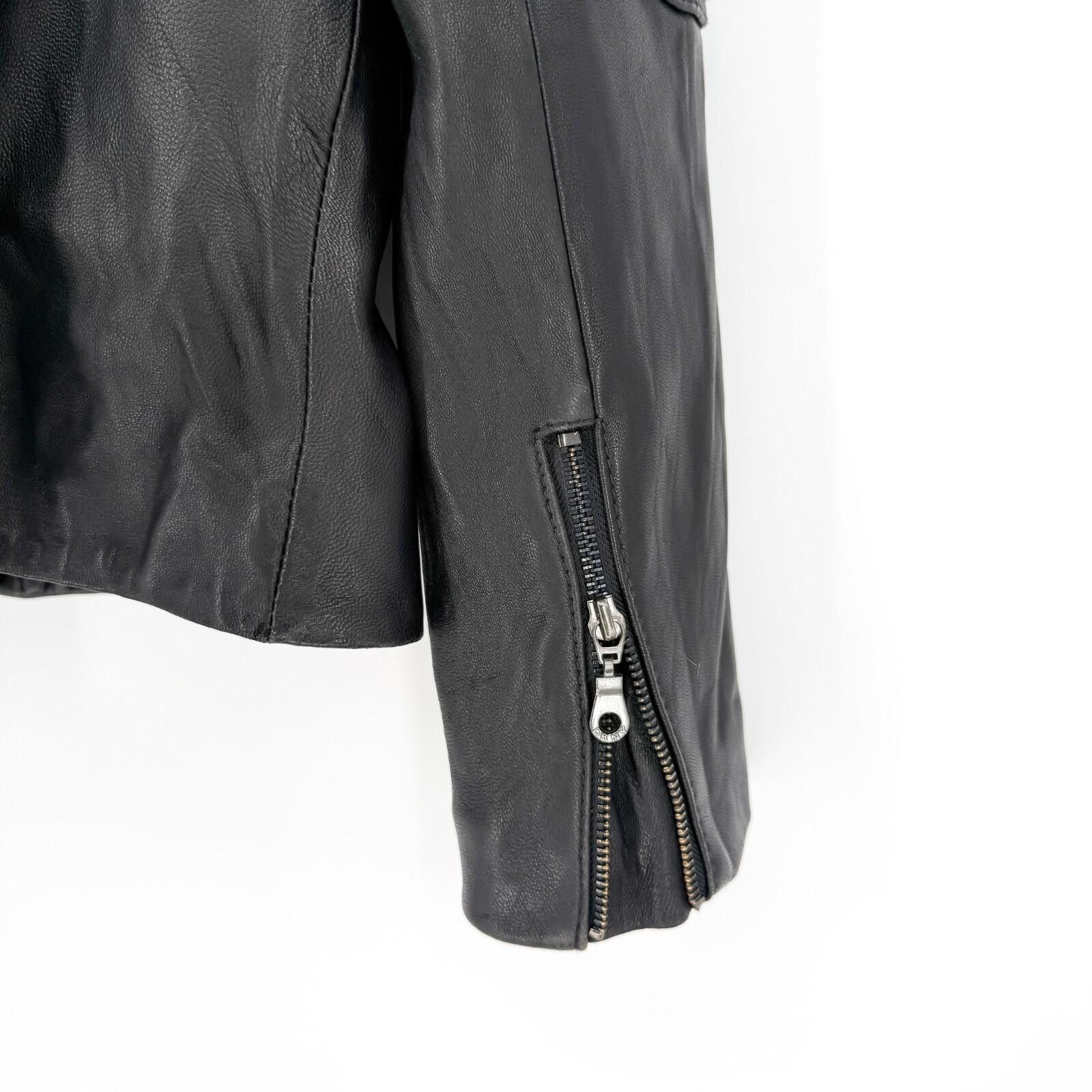 DKNY DKNY Soft Genuine Lamb Leather Zip Up Jacket Women's Size M Size M / US 6-8 / IT 42-44 - 4 Thumbnail