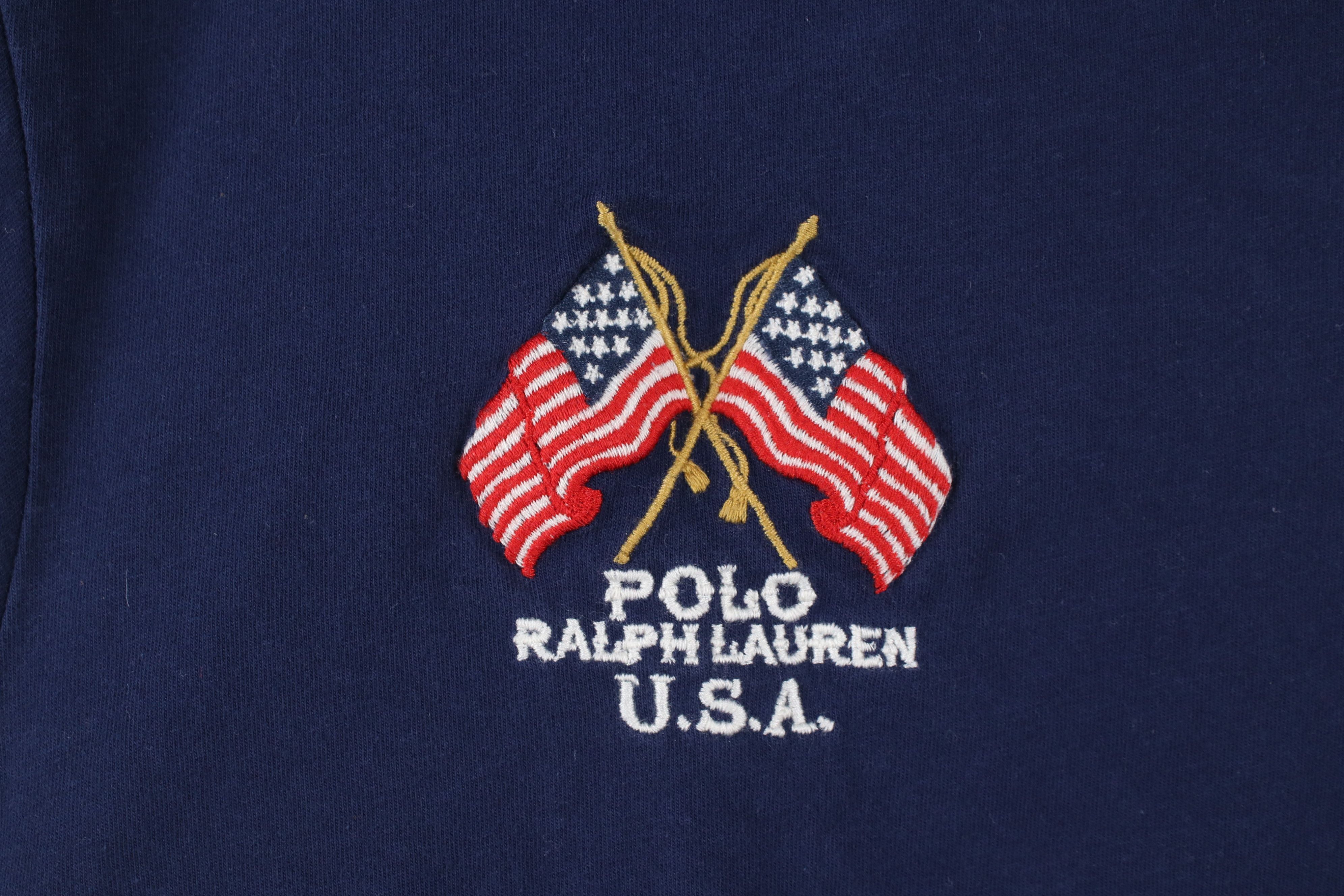 Ralph Lauren × Vintage Vintage Y2K Ralph Lauren USA Flags Short Sleeve T-Shirt Size US L / EU 52-54 / 3 - 5 Thumbnail