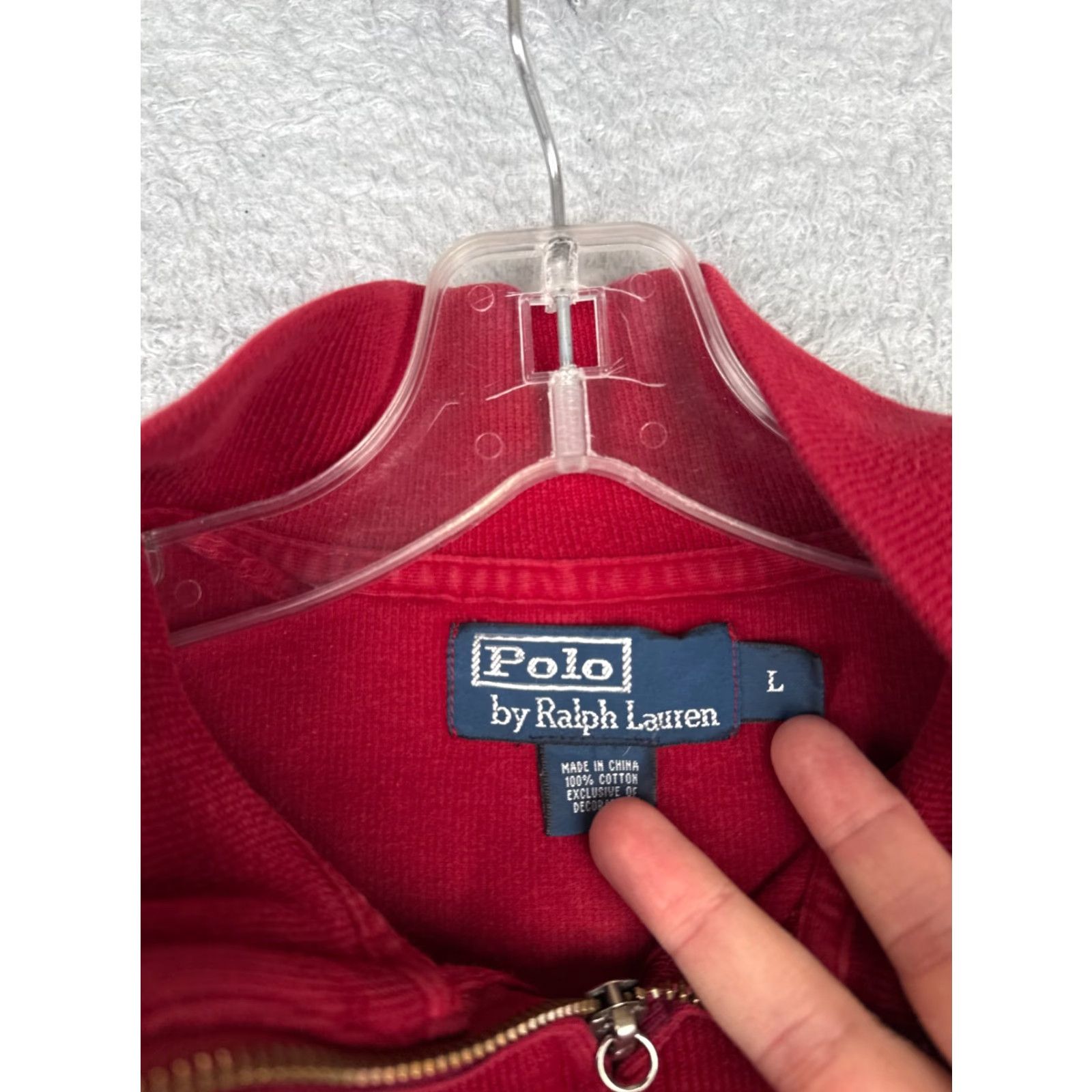 Polo Ralph Lauren Polo Ralph Lauren Sweater Shirt Men L Red 1/4 Zip Mock Neck Long Sleeve Cotton Knit Size US L / EU 52-54 / 3 - 7 Thumbnail